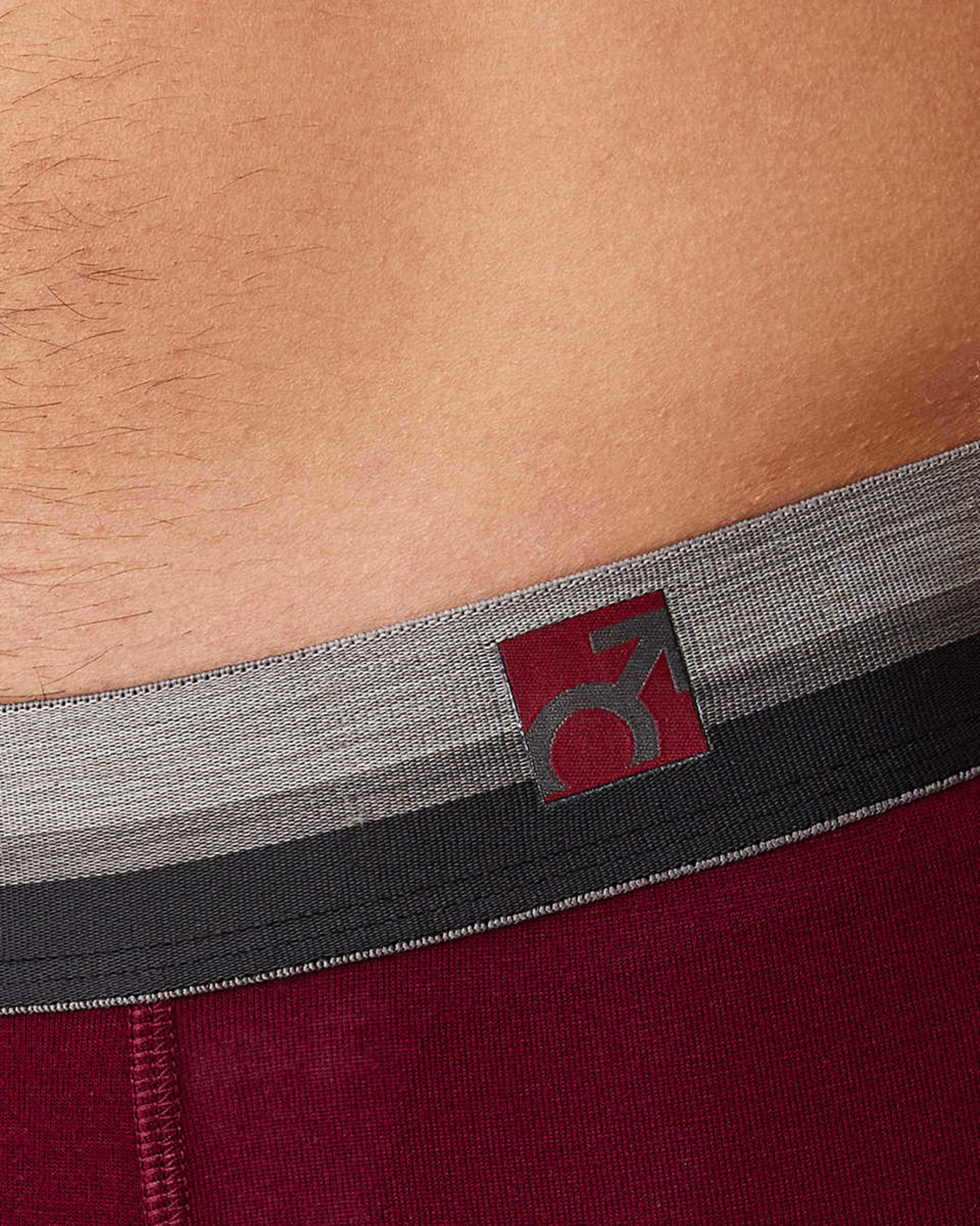 4 Anti-ride Mid Length Bamboo Blend Trunks Biking Red, 4 of 7