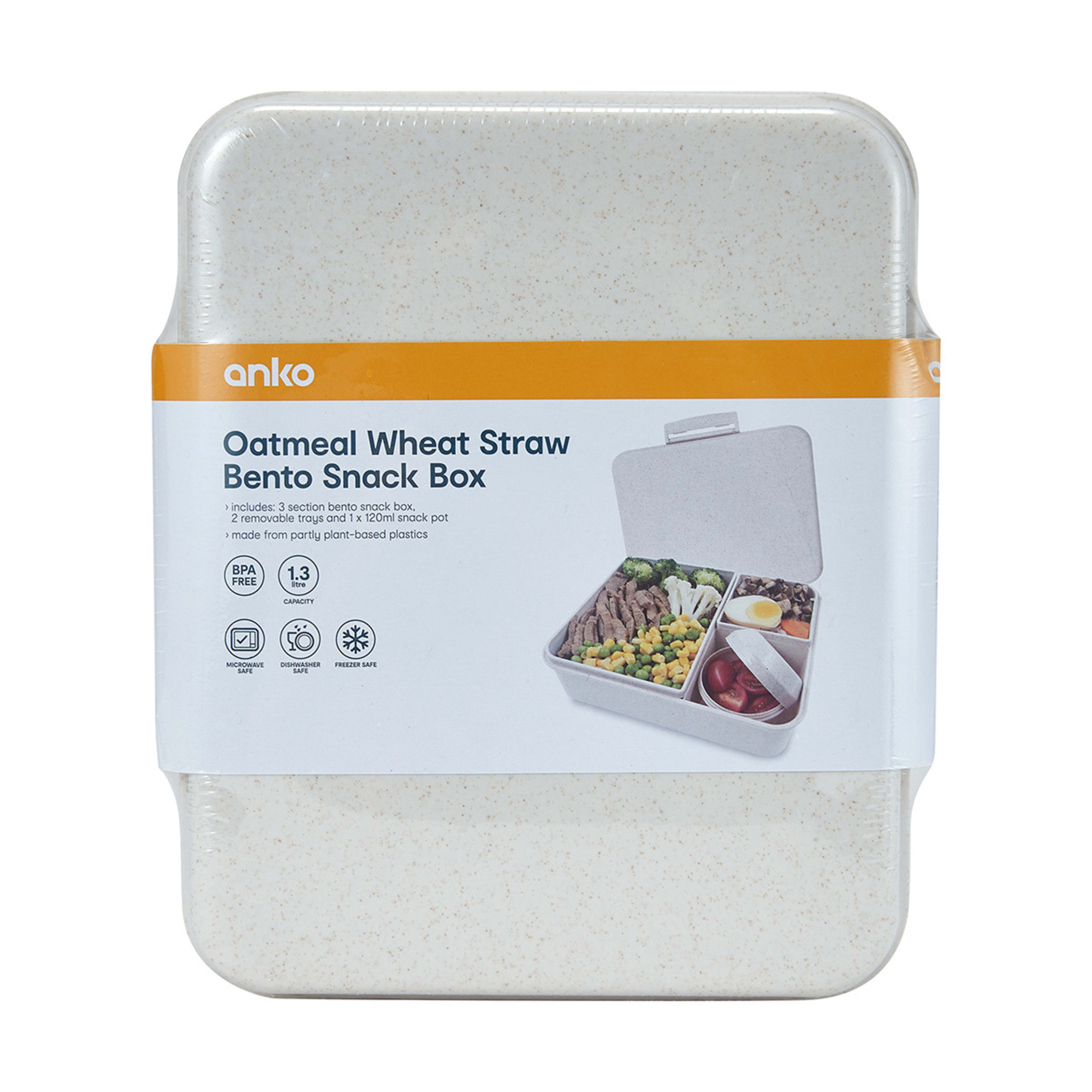 5 Wheat Straw Bento Snack Box - Oatmeal, 5 of 5