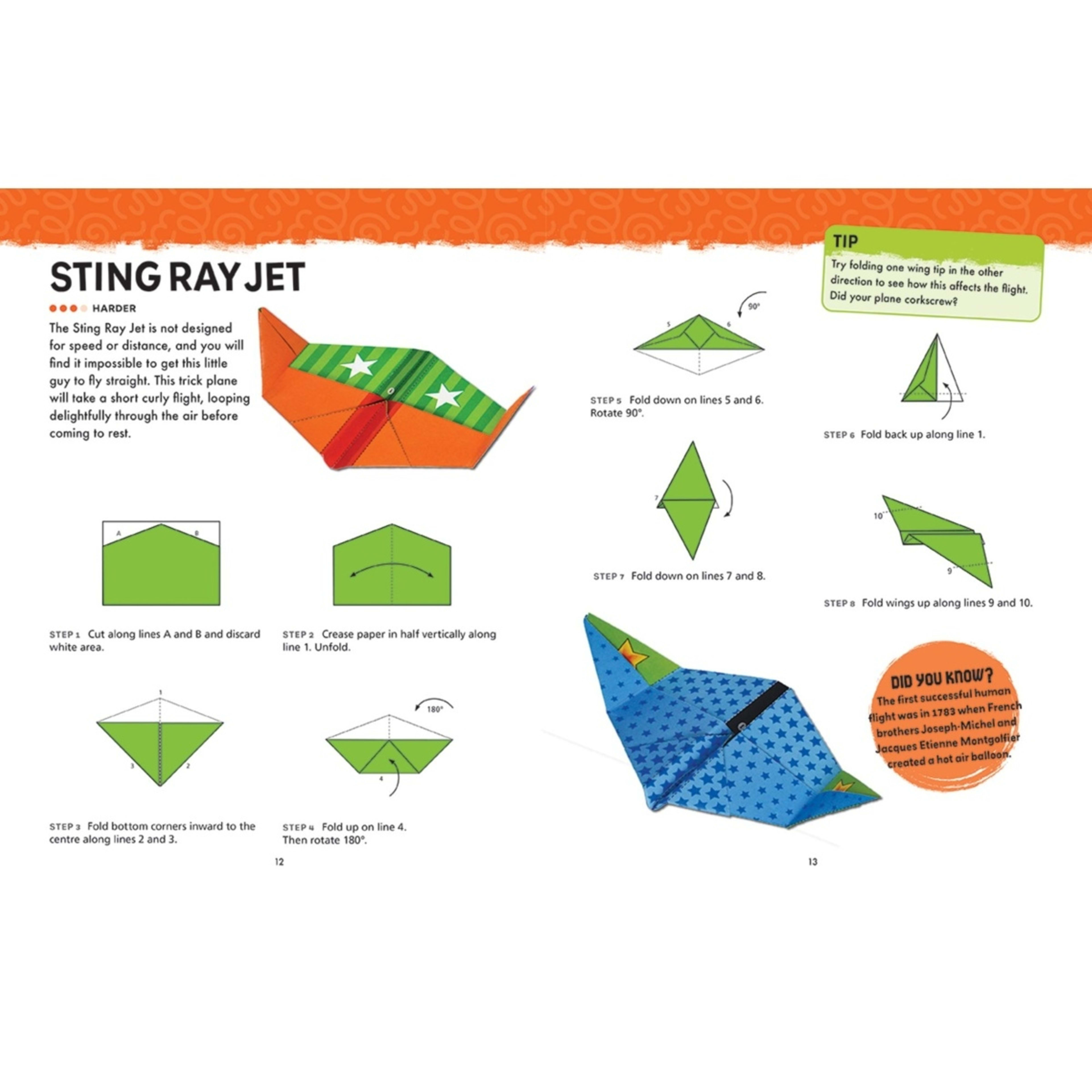 3 Origami Paper Folding Activity Book: Paper Planes - Book, 3 of 3