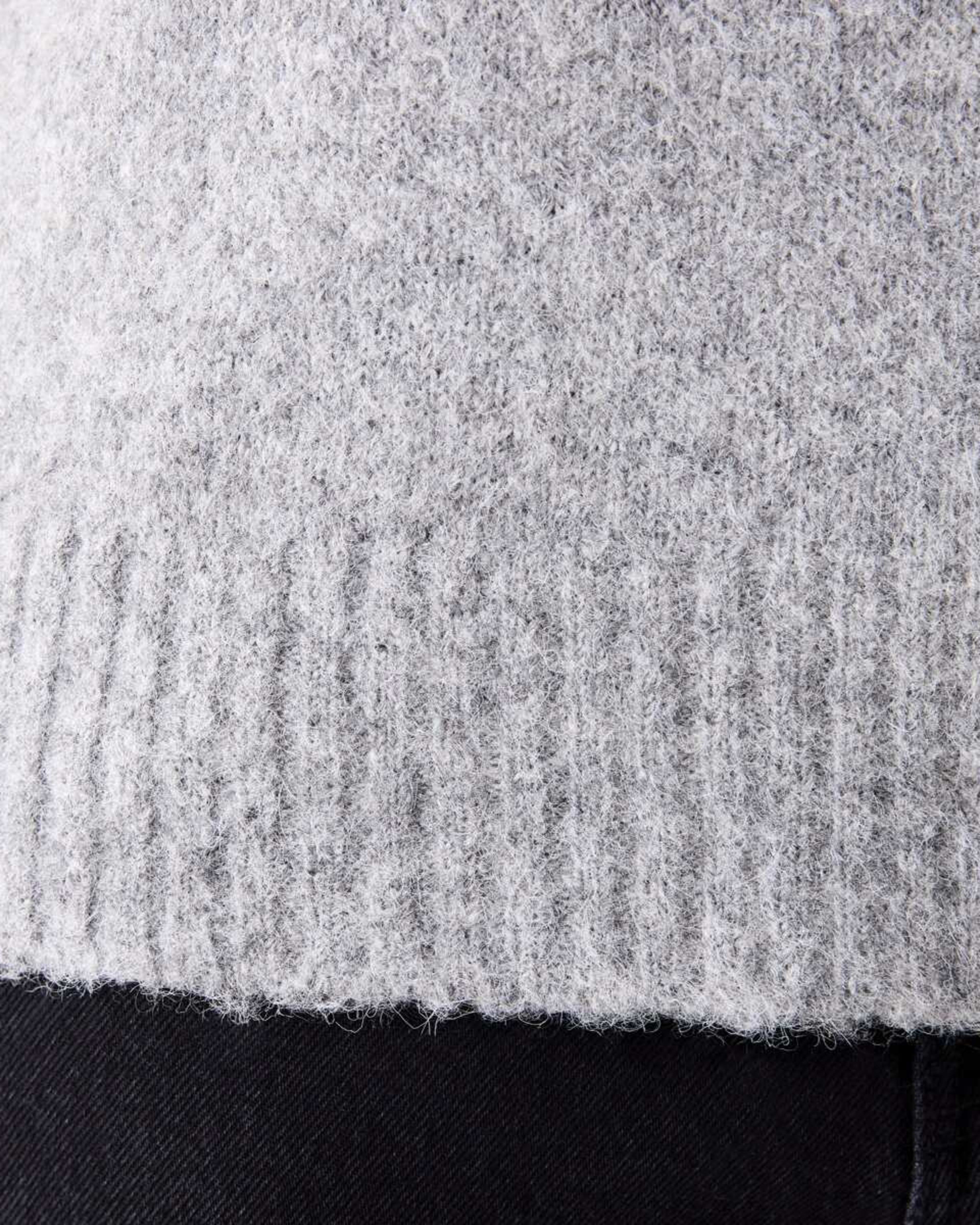 8 Short Sleeve Fluffy Knit Jumper Grey Marle, 8 of 10