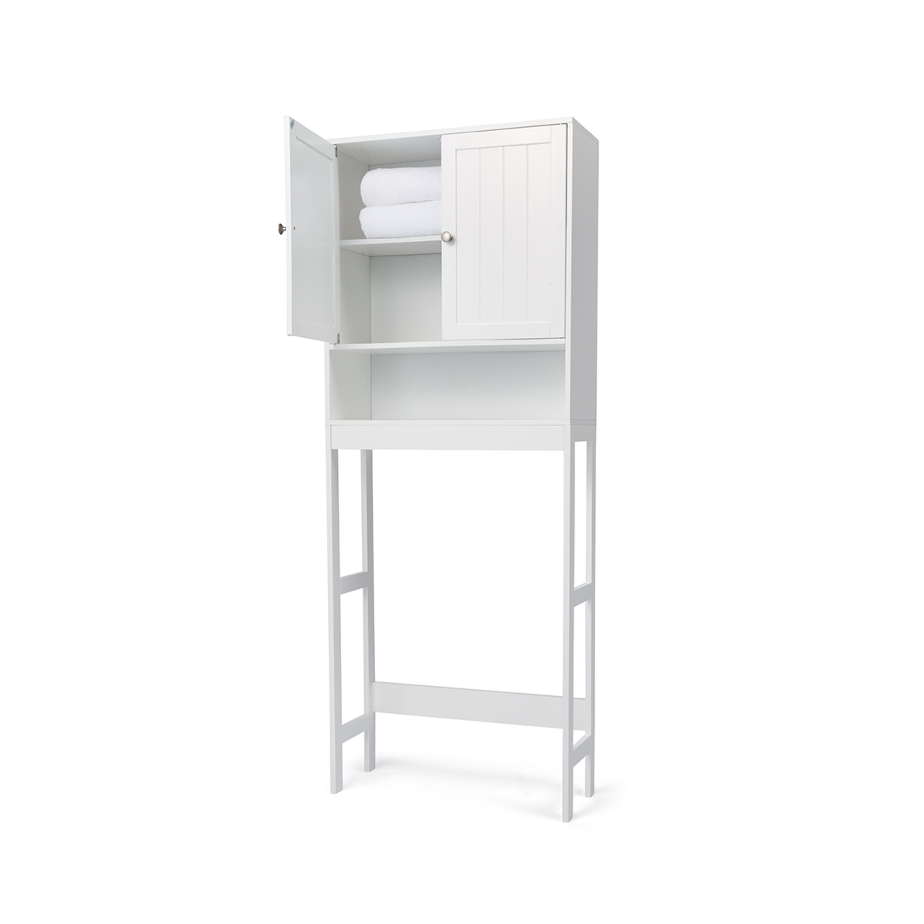 8 Over Toilet Panelled Shelf Unit, 8 of 9