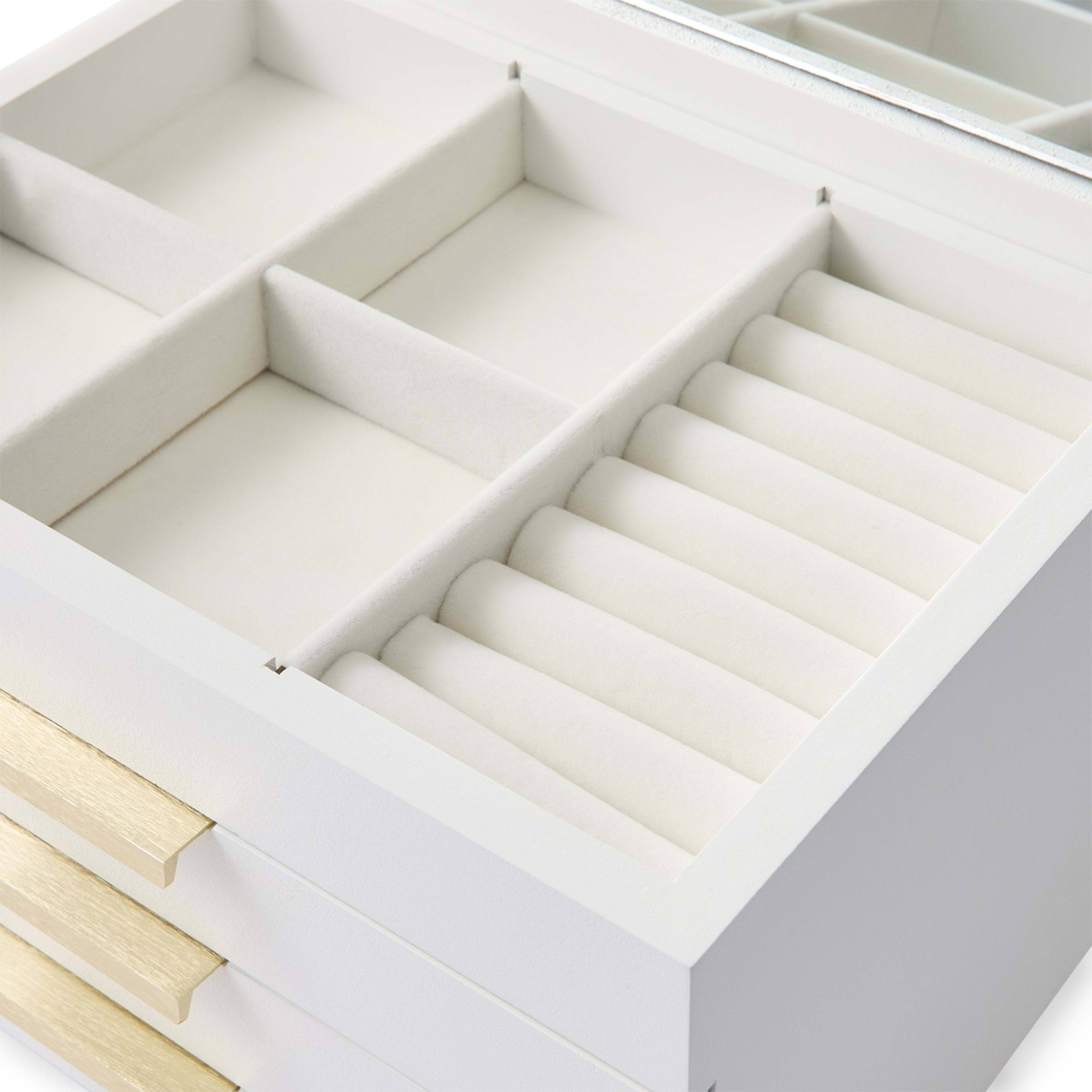 7 4 Tier White Jewellery Box, 7 of 9