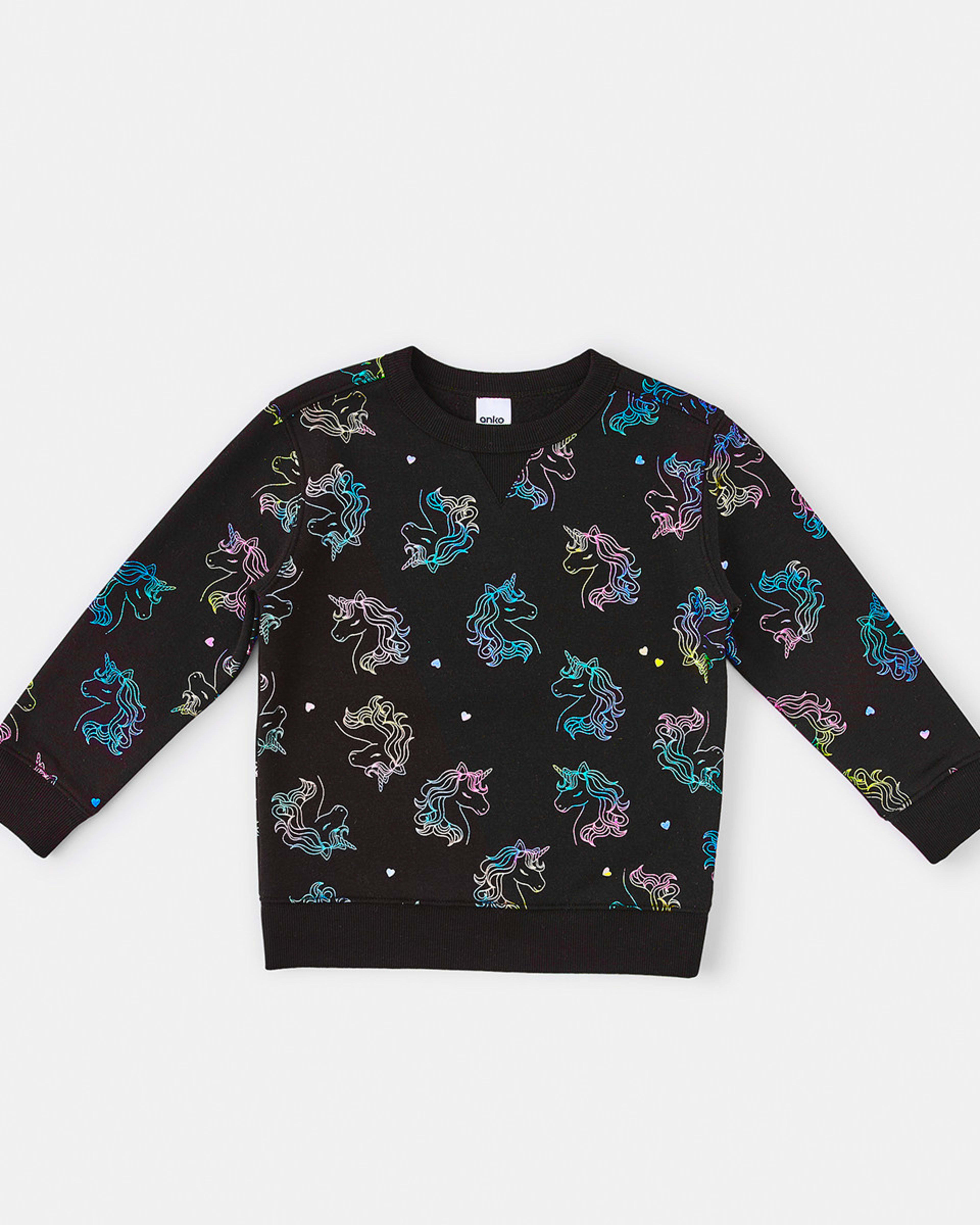 8 All Over Print Crew Neck Sweatshirt Unicorn, 8 of 9