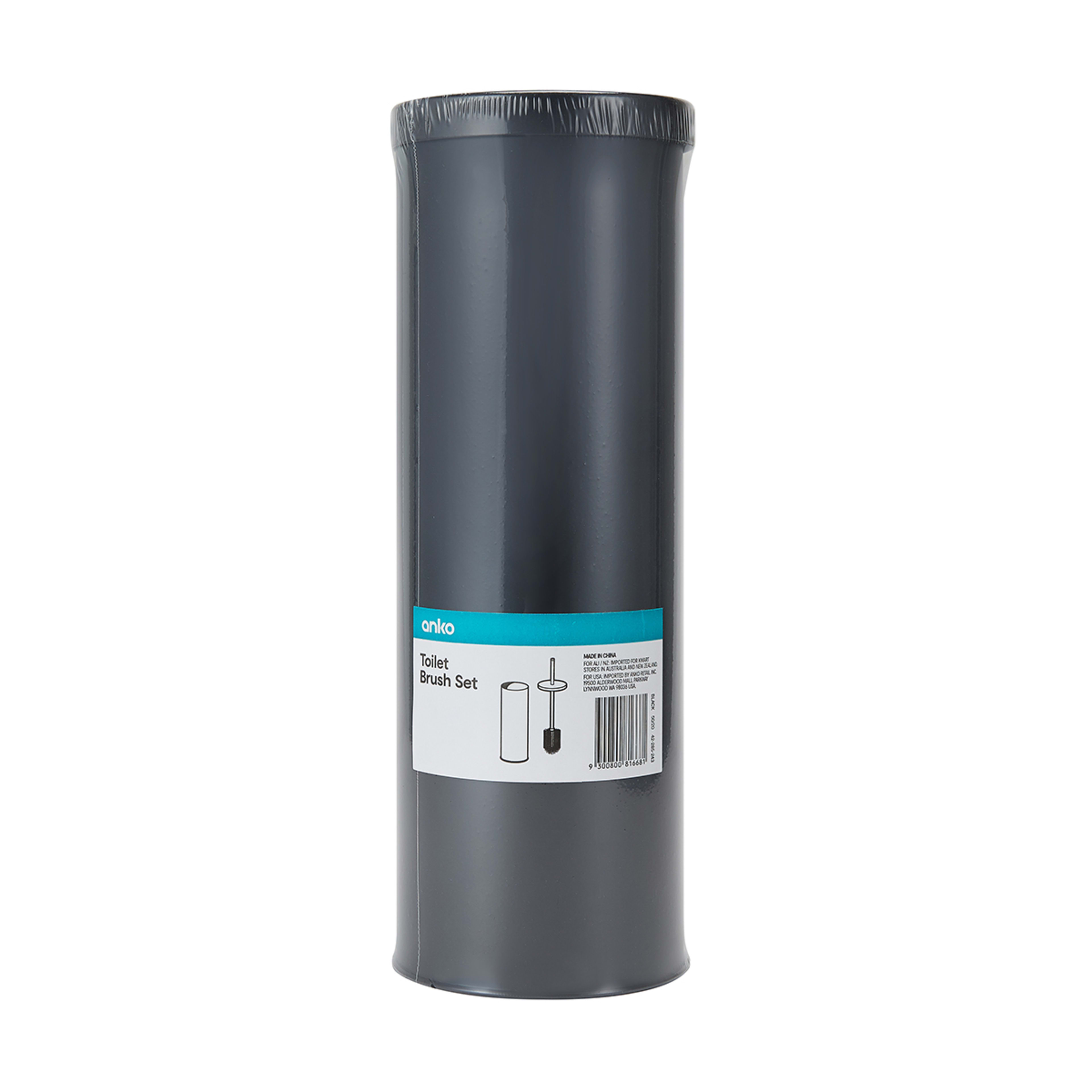 Toilet Brush Set Black Kmart