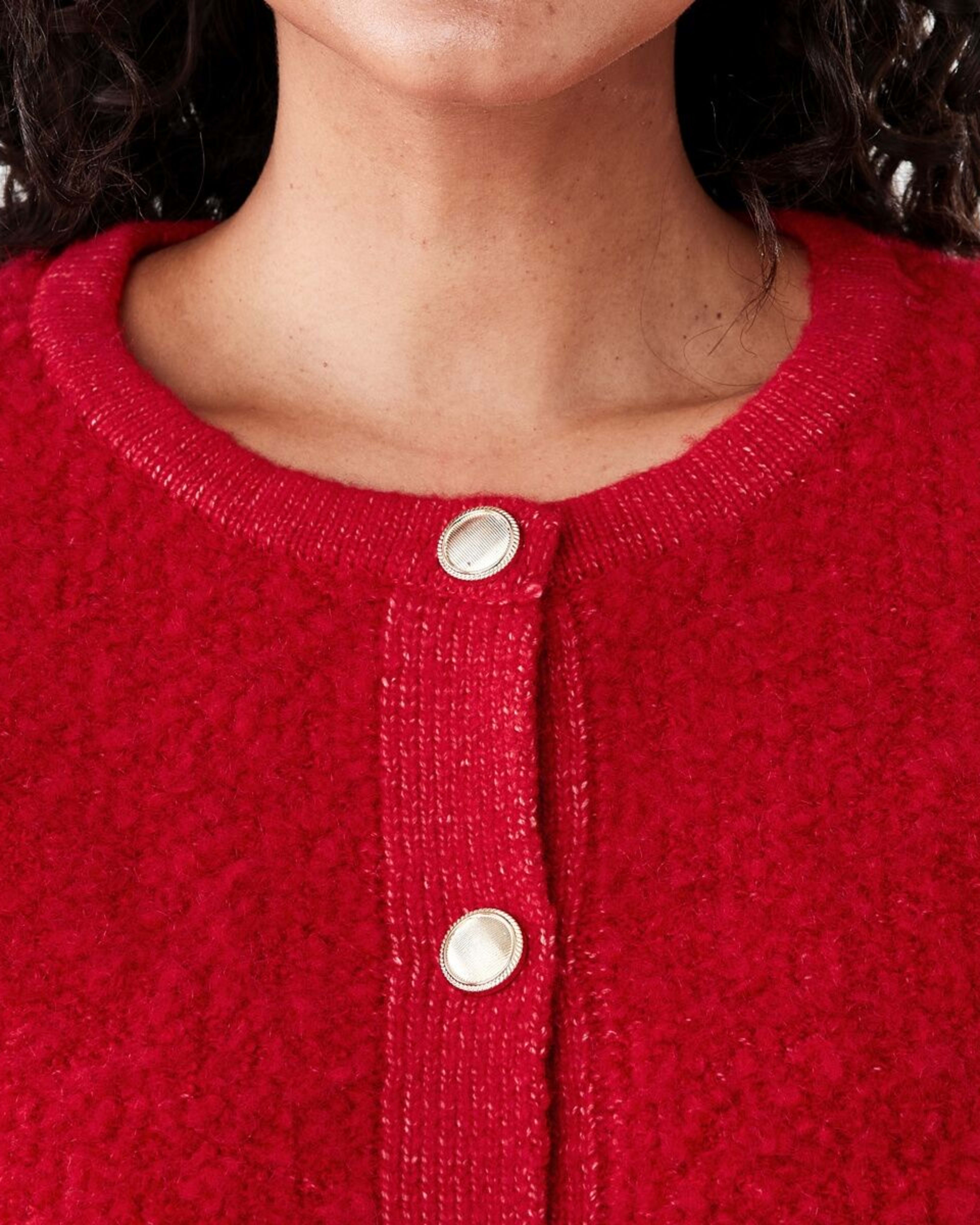 5 Pocket Textured Cardigan Cherry Red, 5 of 7