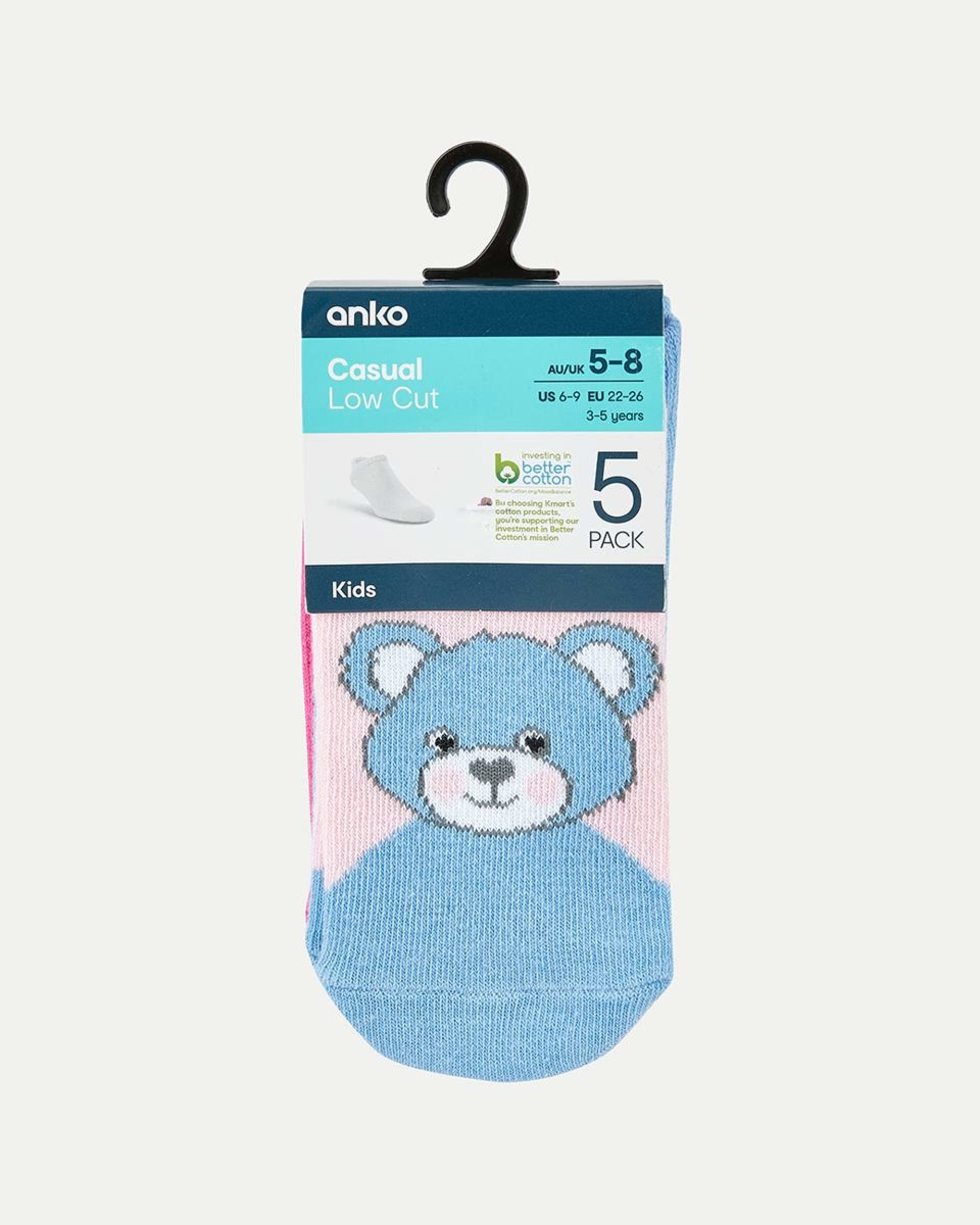 3 5 Pack Low Cut Socks Bear, 3 of 3