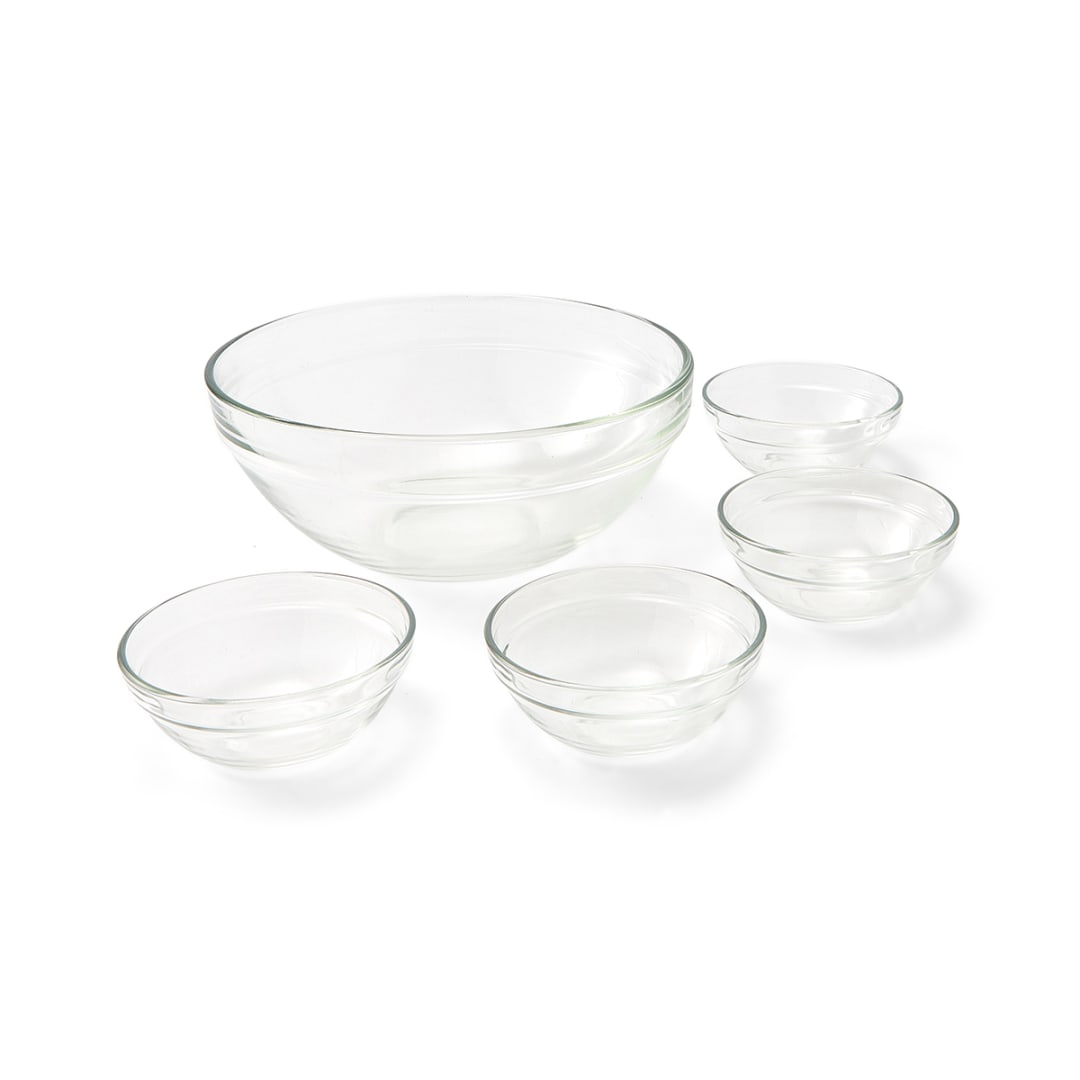 Set of 5 Glass Mixing and Prep Bowls - Kmart