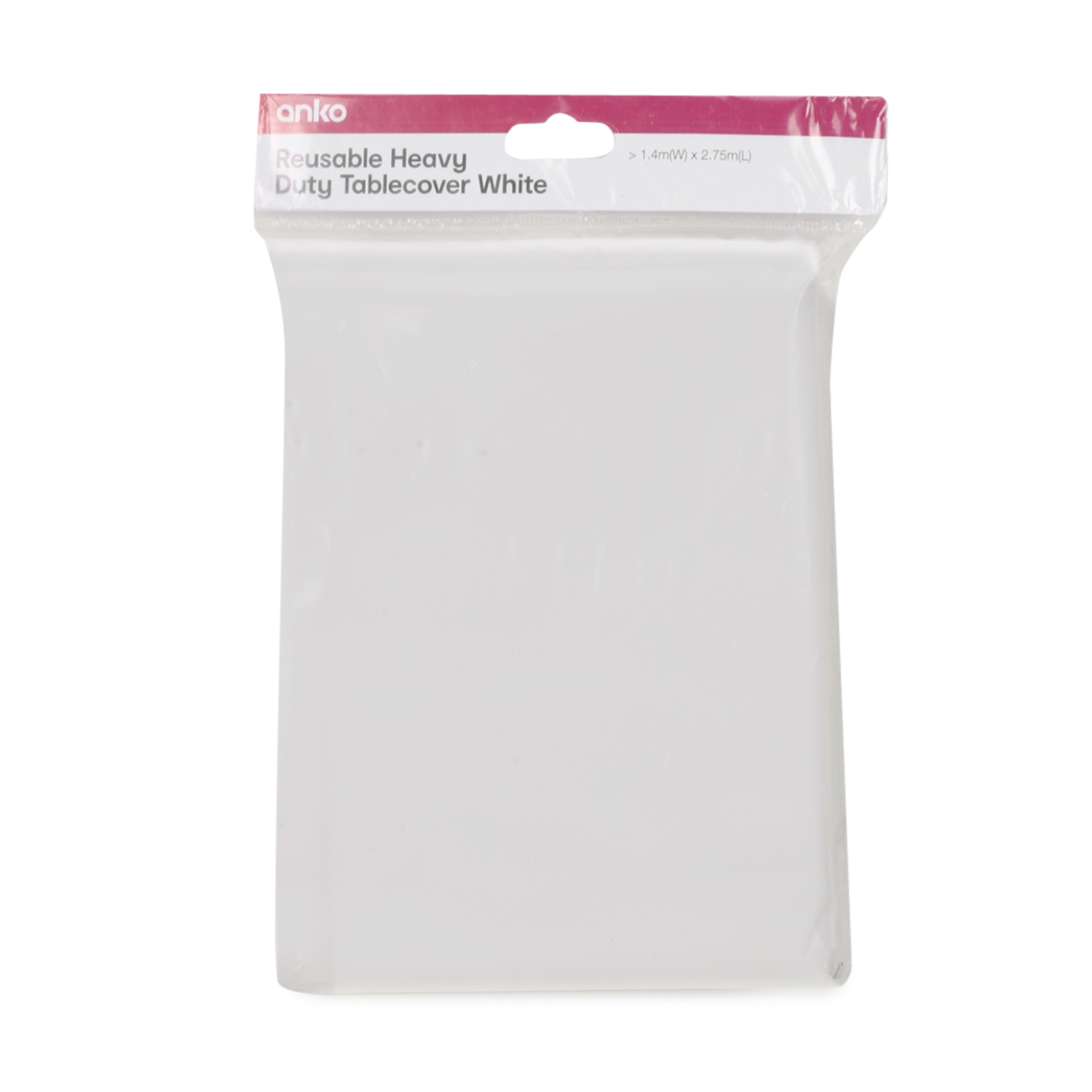 3 Reusable Heavy Duty White Tablecover, 3 of 3