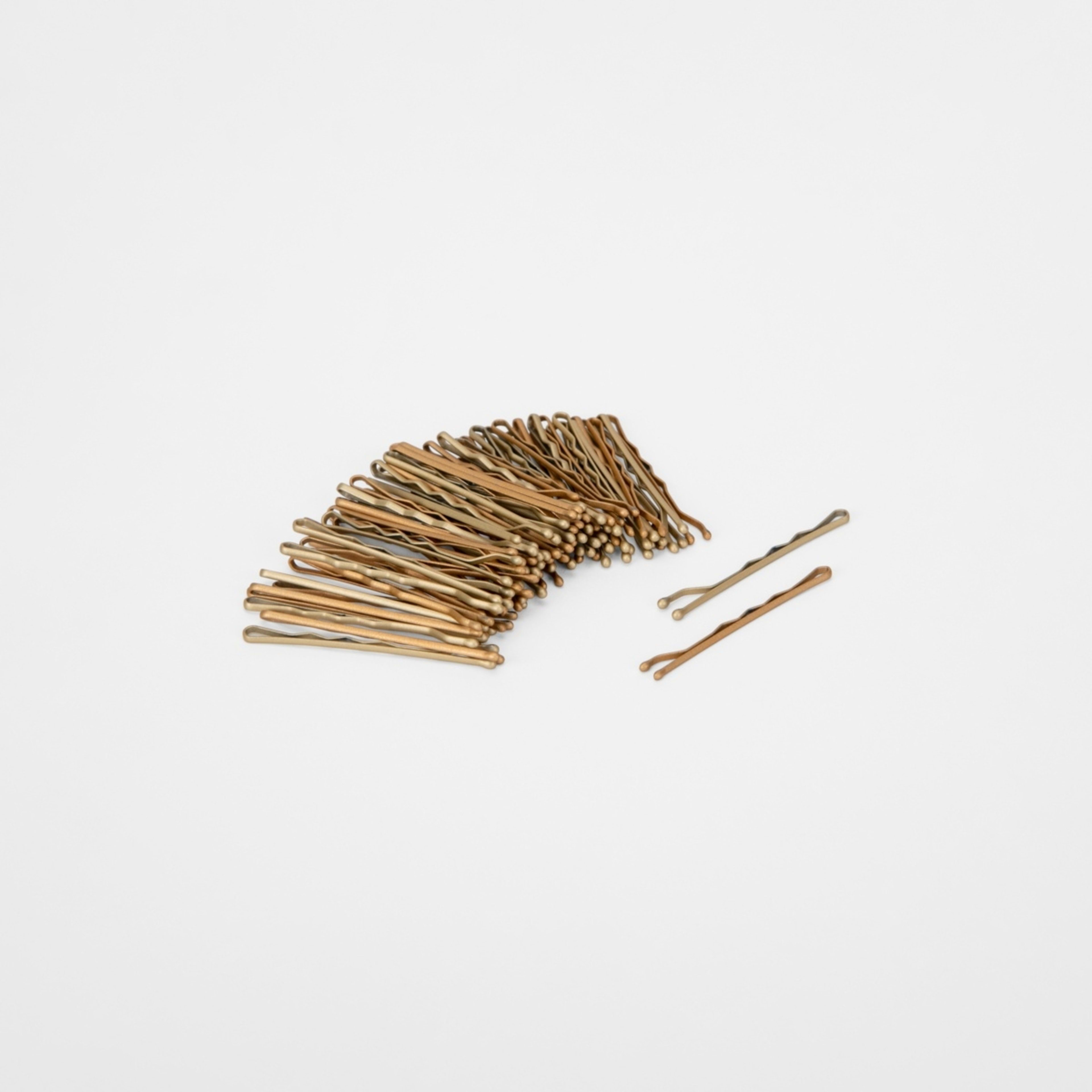 2 60 Pack OXX Haircare Metallic Soft Touch Bobby Pins, 2 of 4