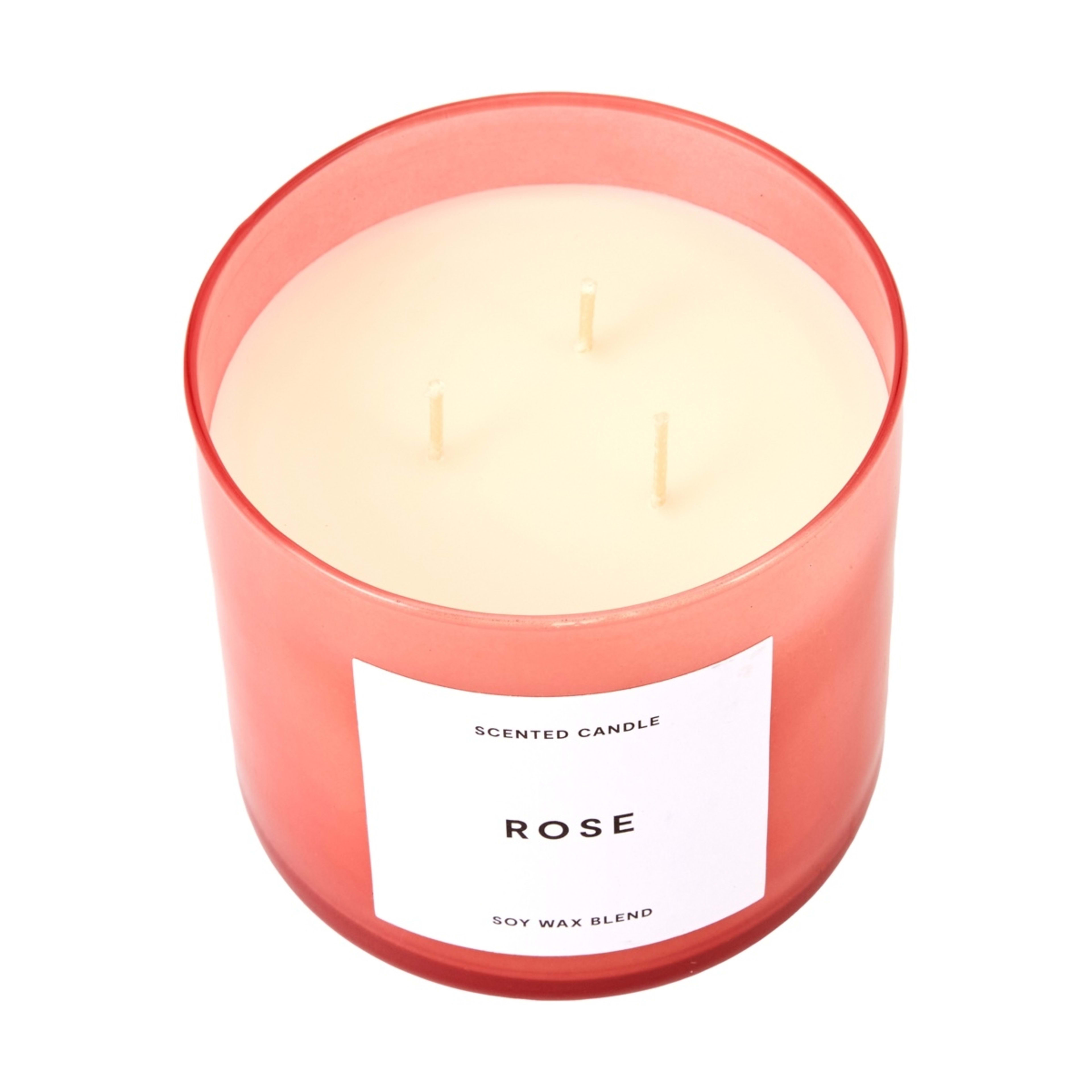 1 Rose Inspired Glass Candle