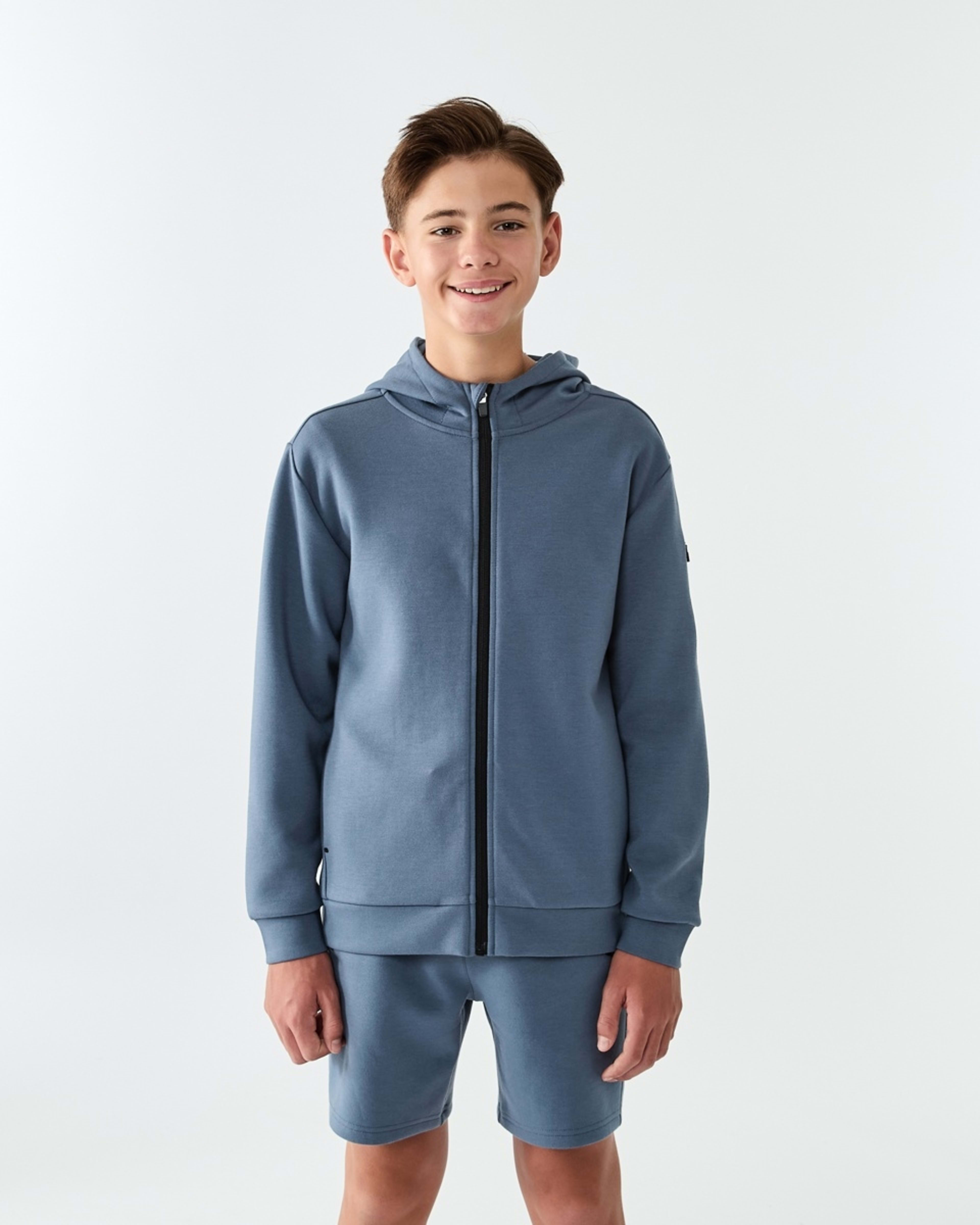 2 Active Kids Zip Through Hoodie Vintg Blue, 2 of 10
