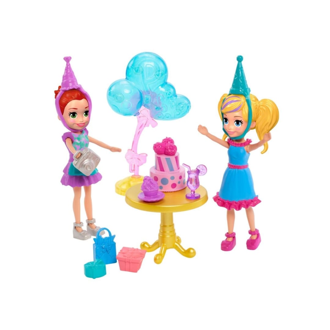 Polly Pocket Dolls and Accessories Set Fash-tastic Birthday Pack - Kmart