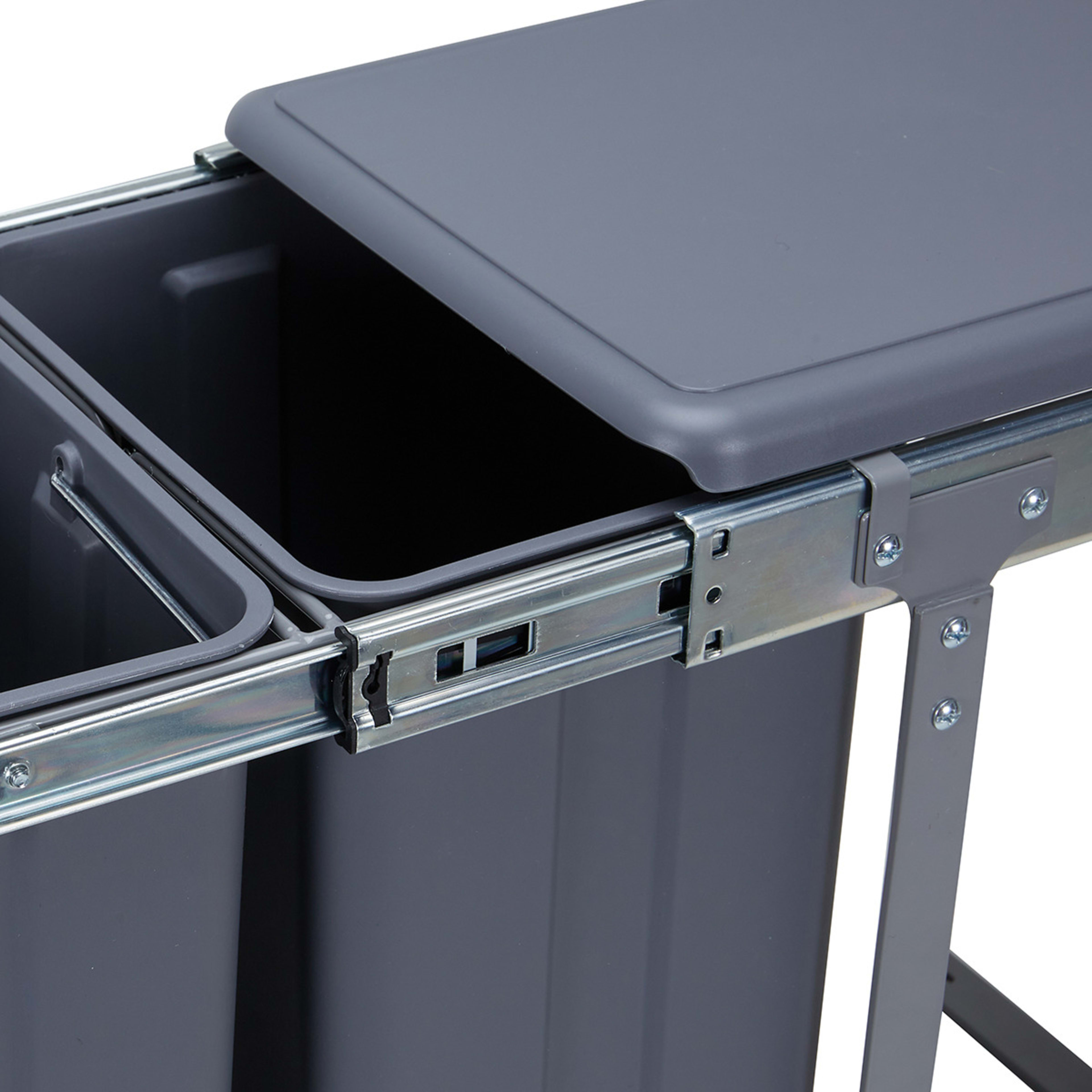 2 Section Under the Sink Pull Out Bin Kmart