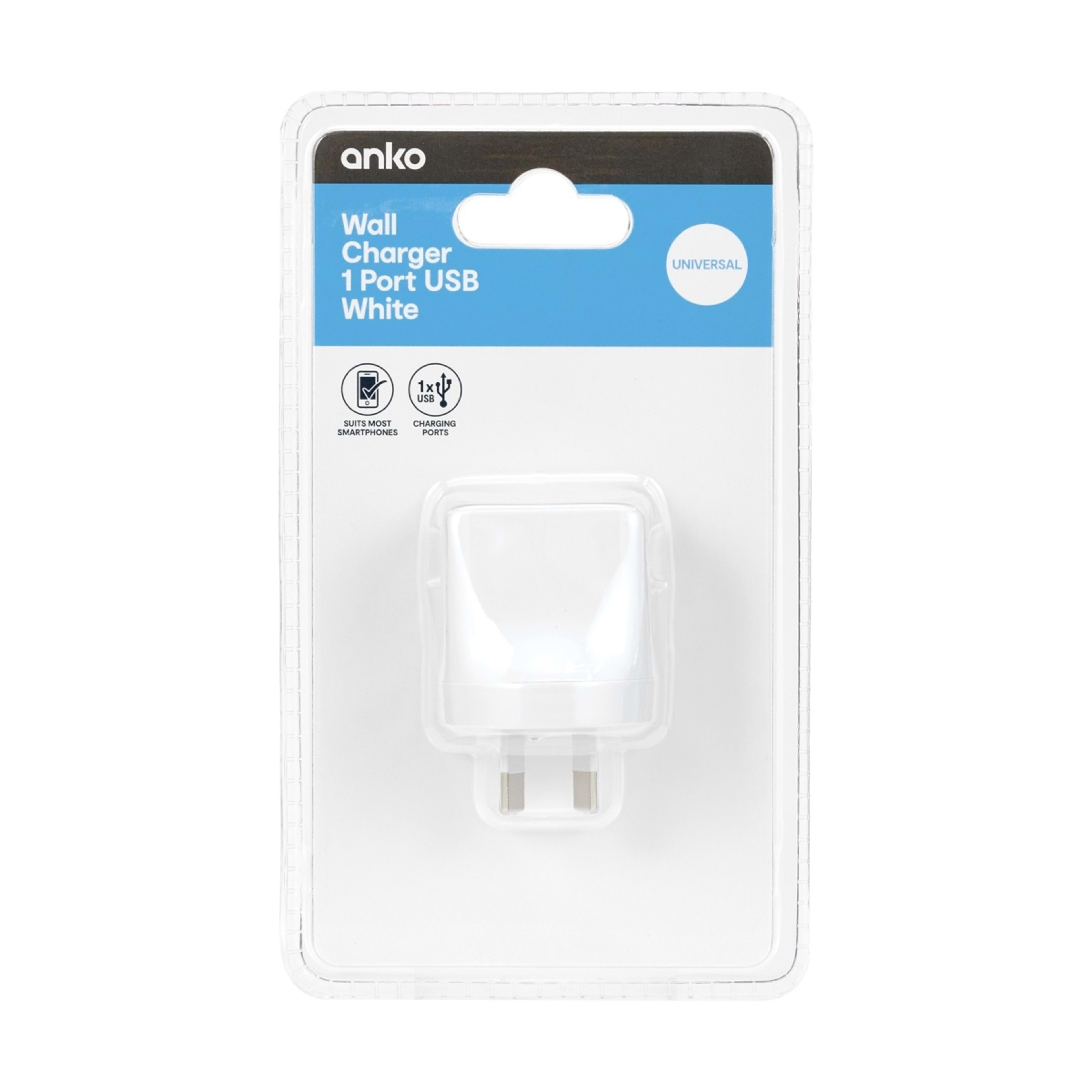 5 USB Wall Charger - White, 5 of 5