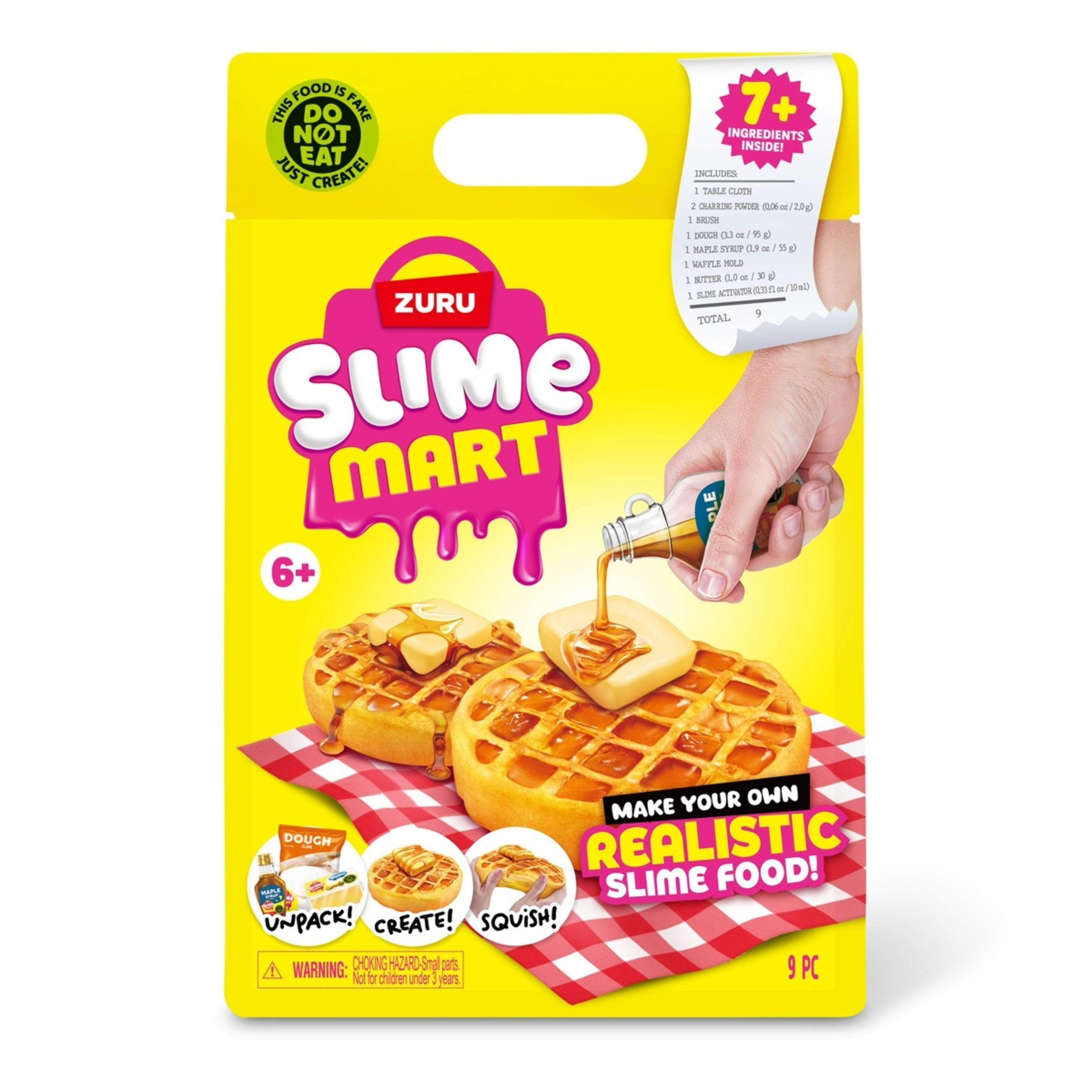 1 9 Piece Zuru Slime Mart Make Your Own Realistic Slime Food Playset - Waffles, 1 of 8