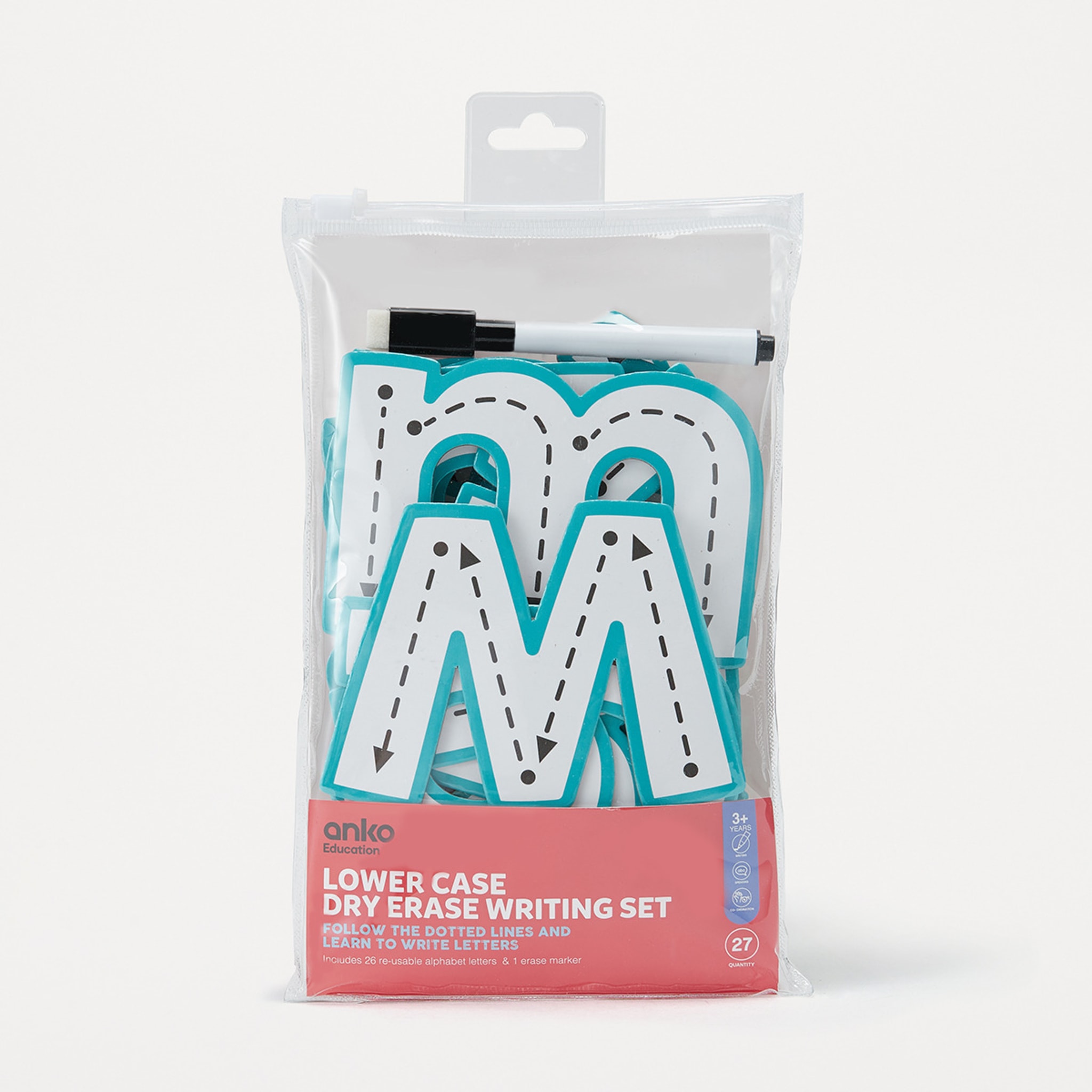 27 Piece Lower Case Dry Erase Writing Set Kmart