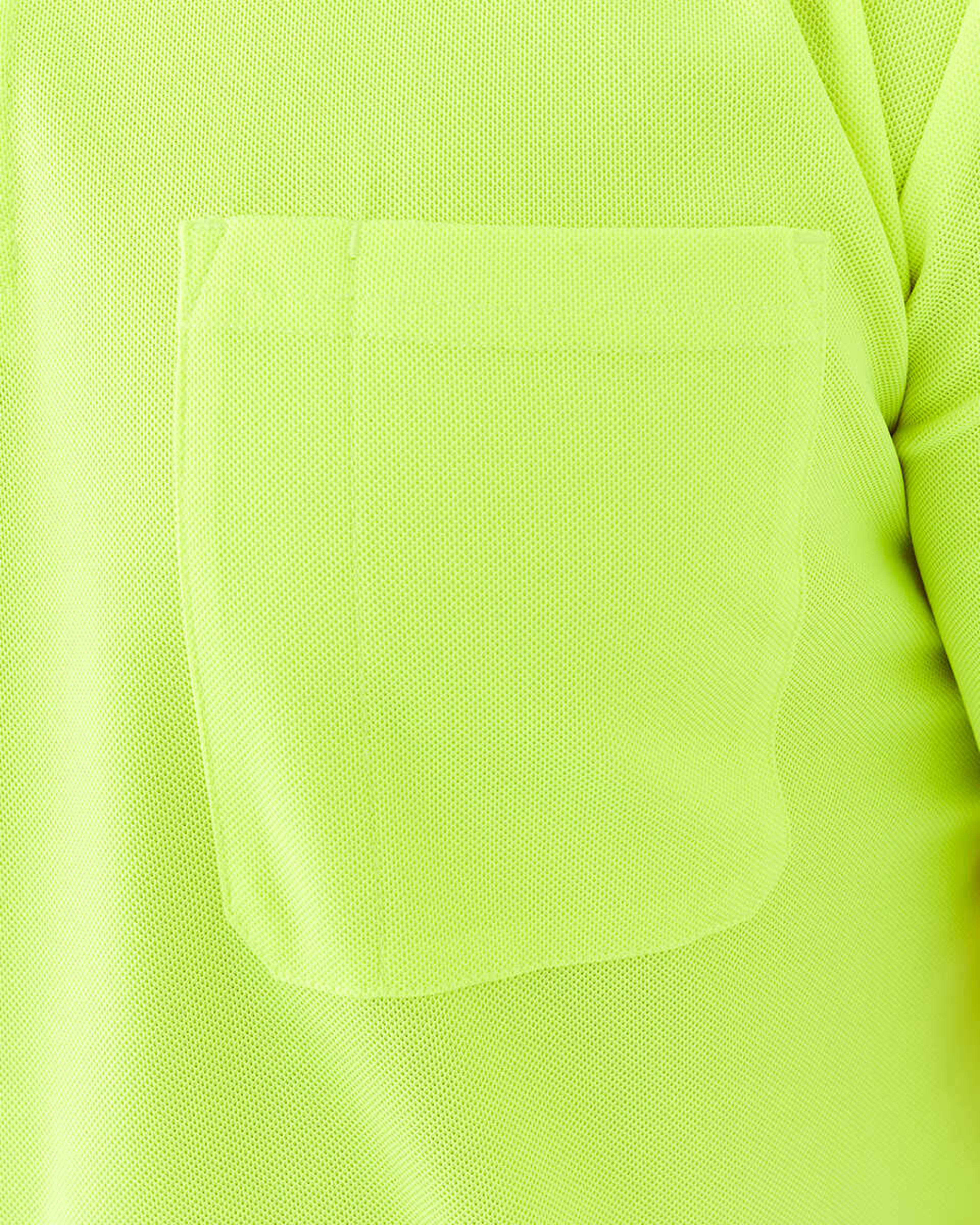 6 Workwear Short Sleeve Hi-Visibility Cool Polo Shirt FLURO YELLOW, 6 of 7