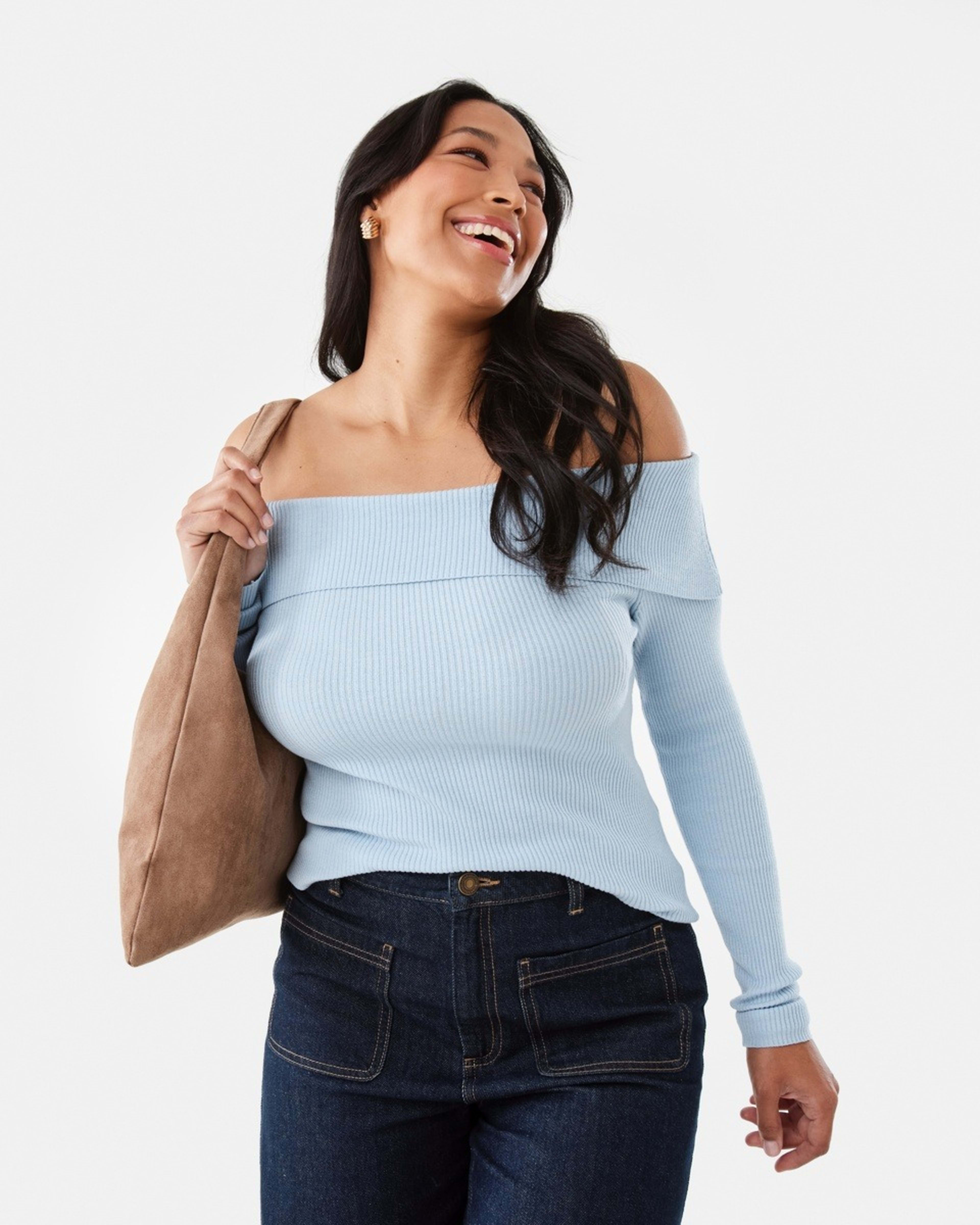 7 Long Sleeve Off Shoulder Top SKYWAY, 7 of 8
