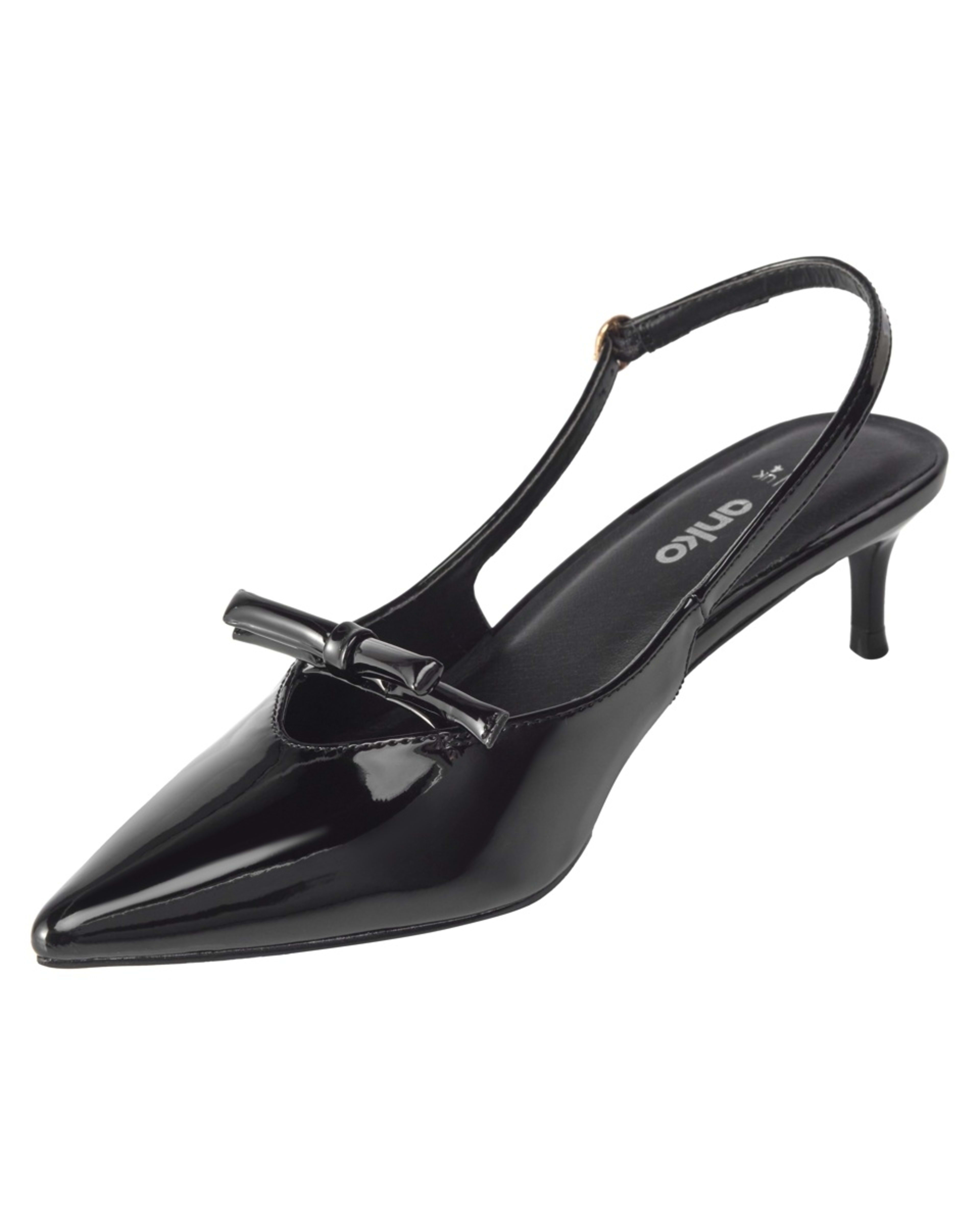 3 Slingback Kitten Heels Black, 3 of 5