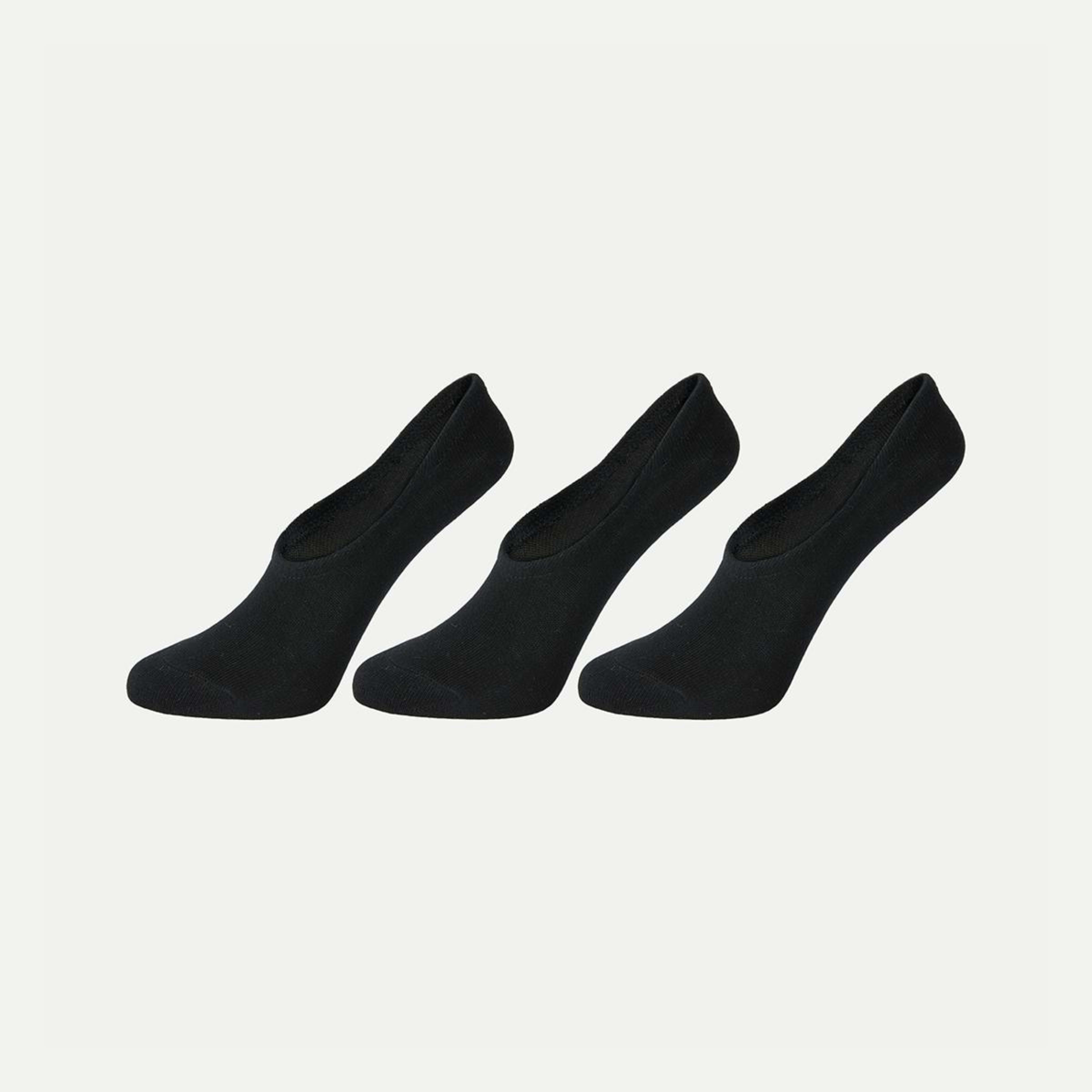 1 3 Pack No Show Socks Black, 1 of 3