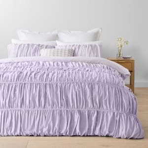 Arlo Cotton Quilt Cover Set - Queen Bed, L