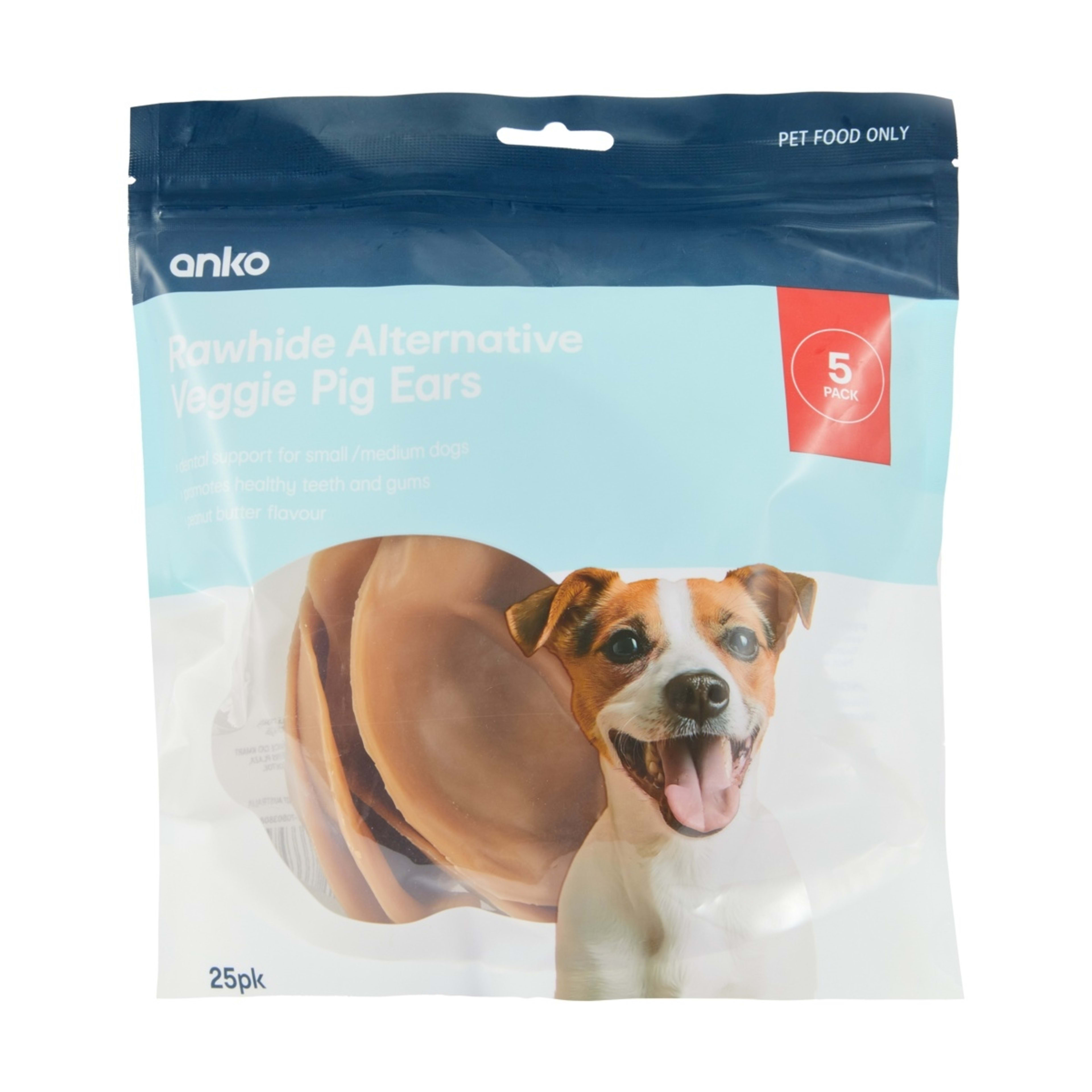 1 5 Pack Pet Treat Veggie Pig Ears - Large, 1 of 3