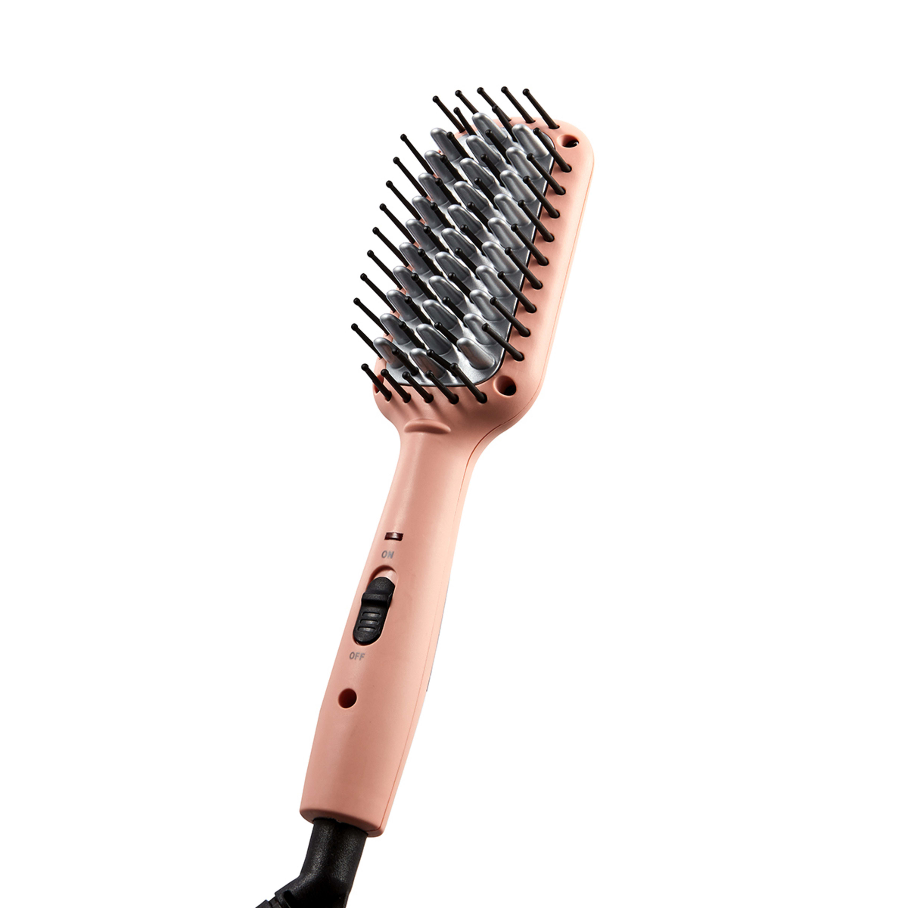 2 Mini Straightening Brush - Peach, 2 of 9