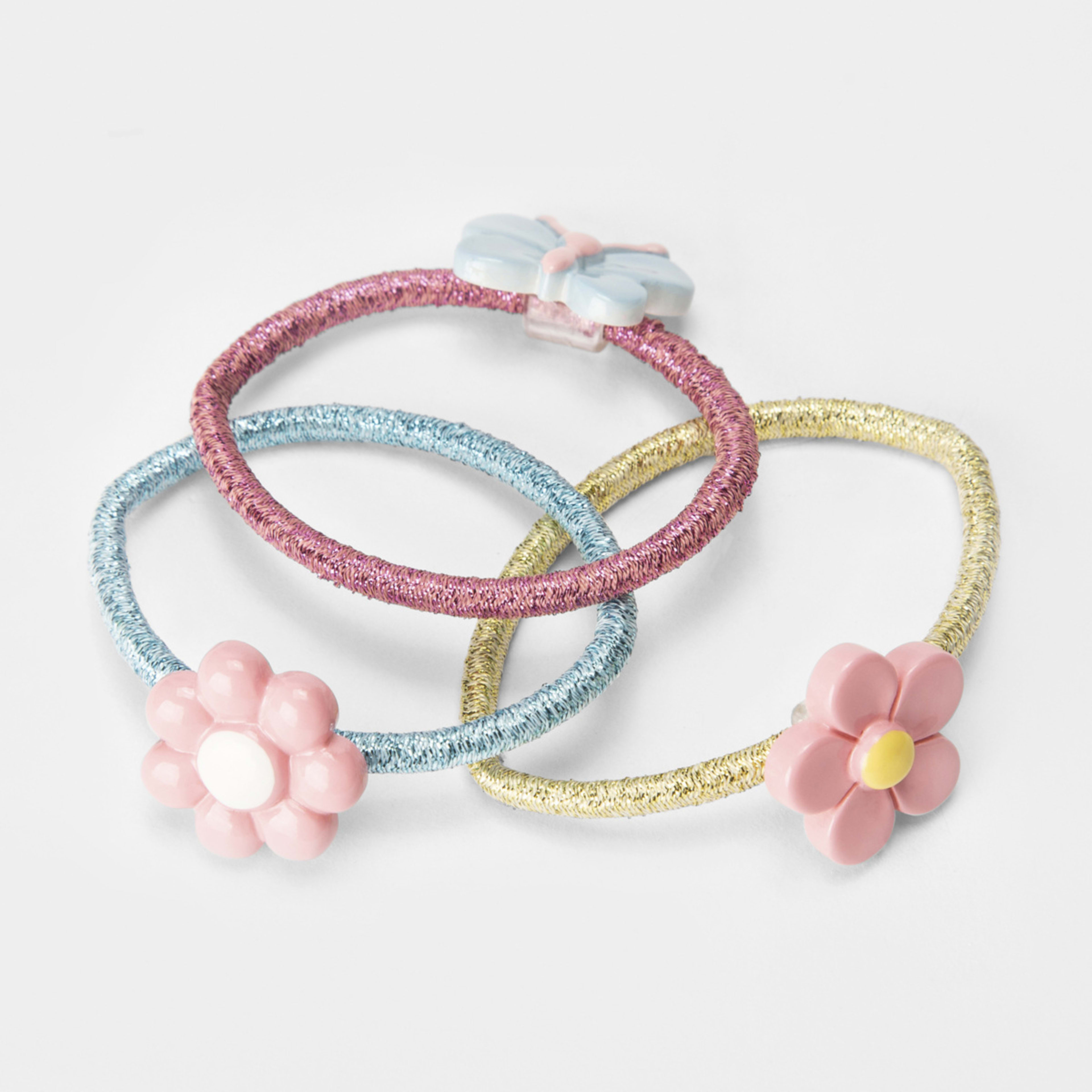 2 3 Pack Hair Ties - Floral, 2 of 4