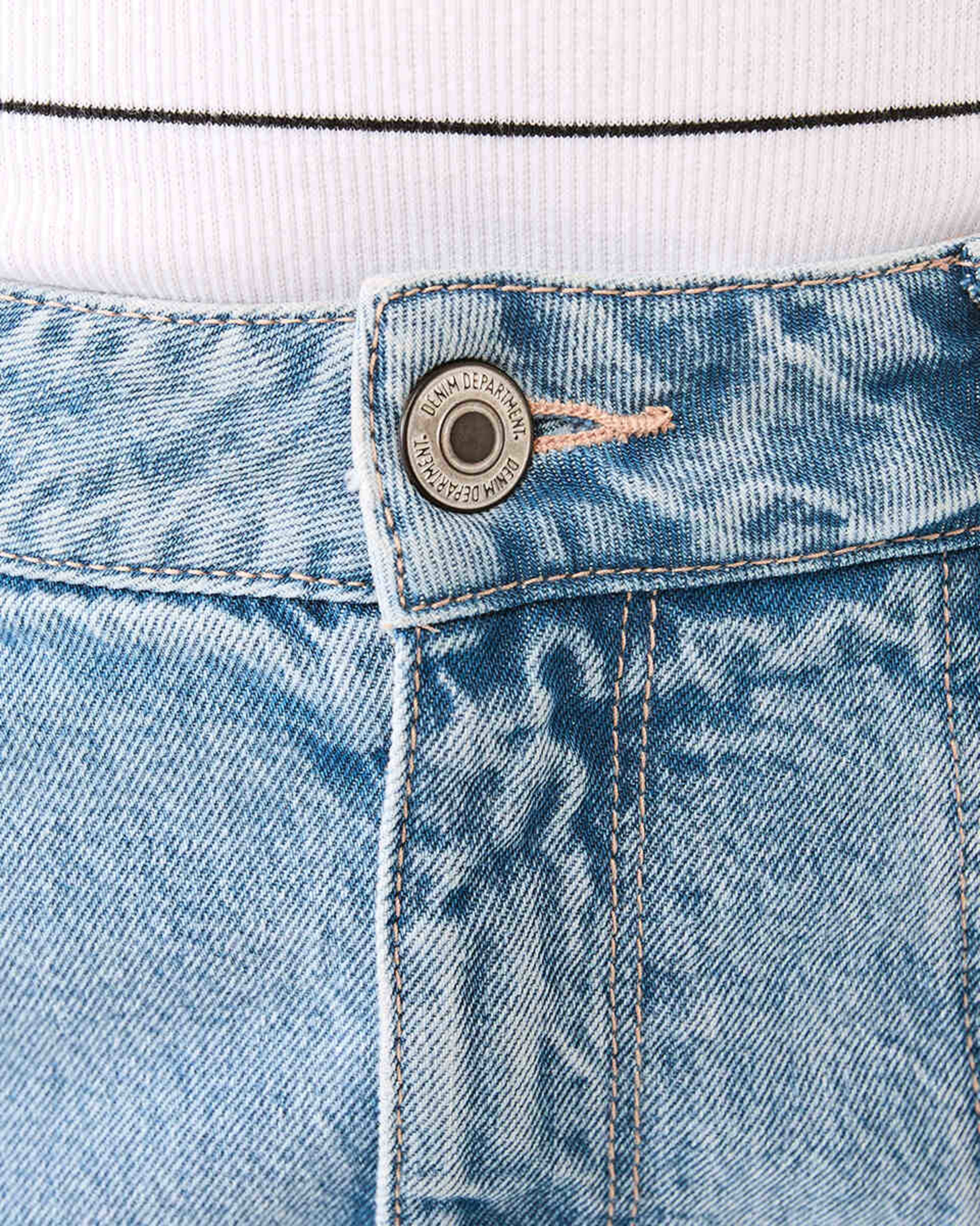 5 Panelled Denim Maxi Skirt Mid Wash, 5 of 7