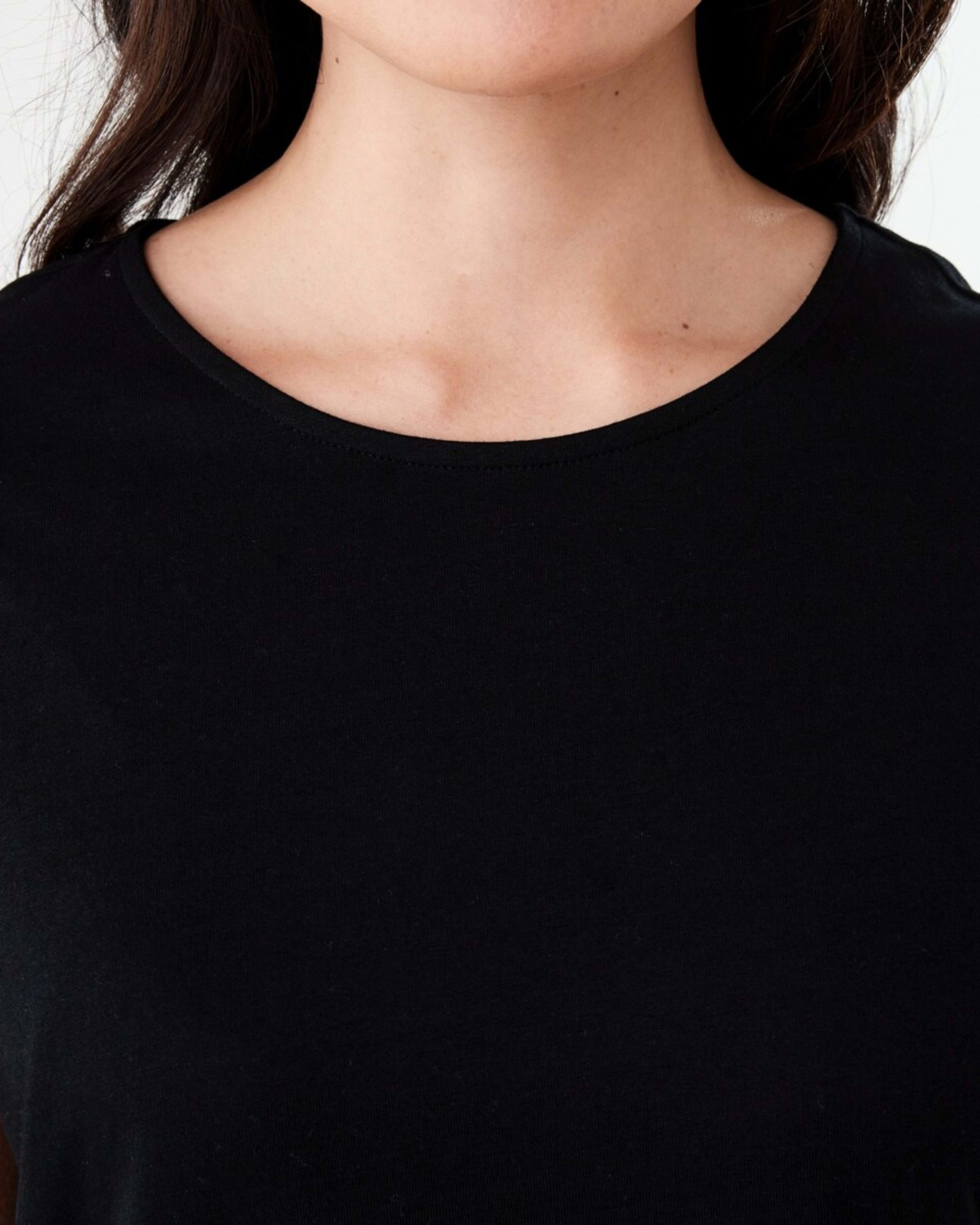 5 Short Sleeve Relaxed T-shirt Mini Dress BLACK, 5 of 6
