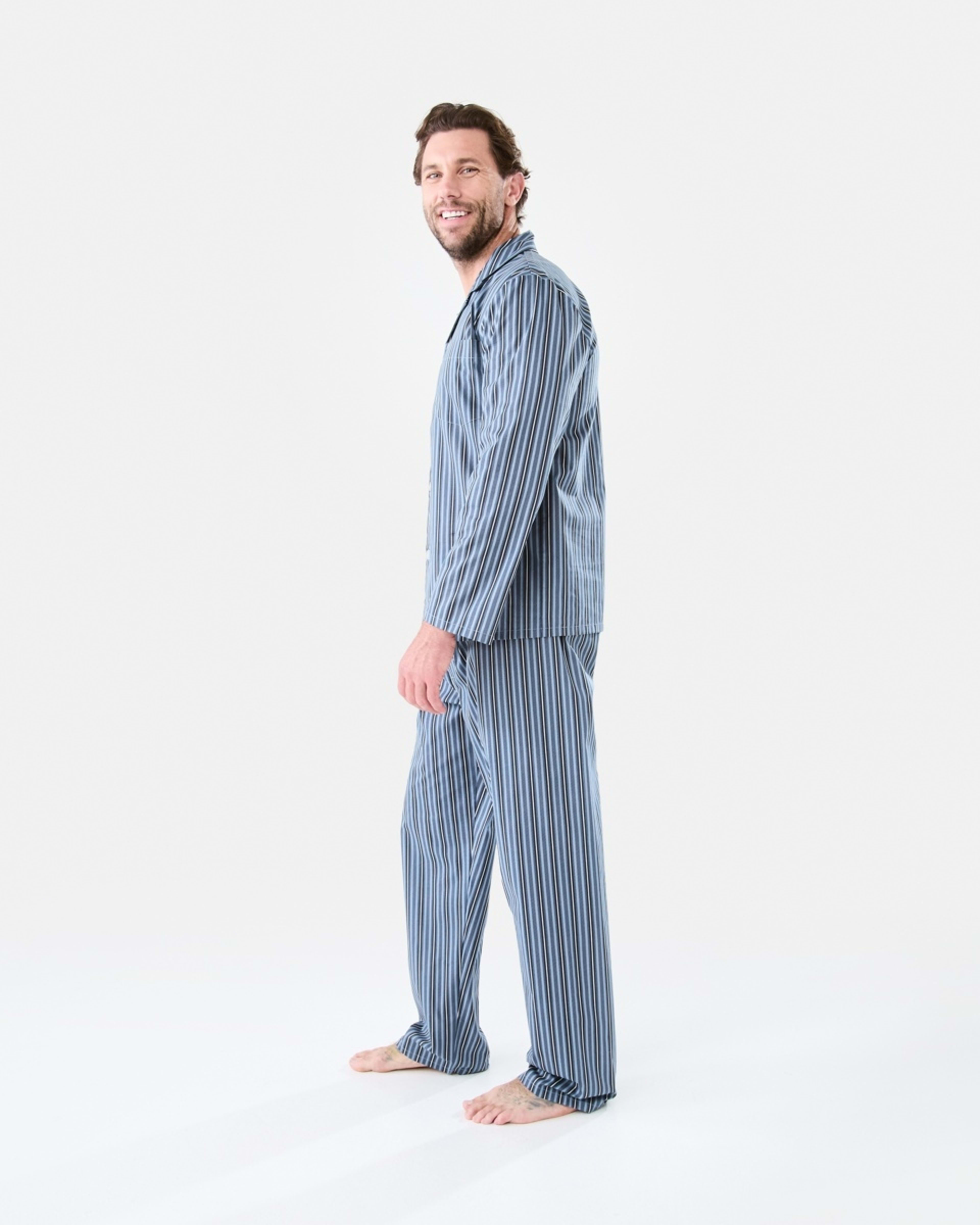 2 Long Leg Woven Pyjama Set TIDAL STRIPE, 2 of 7