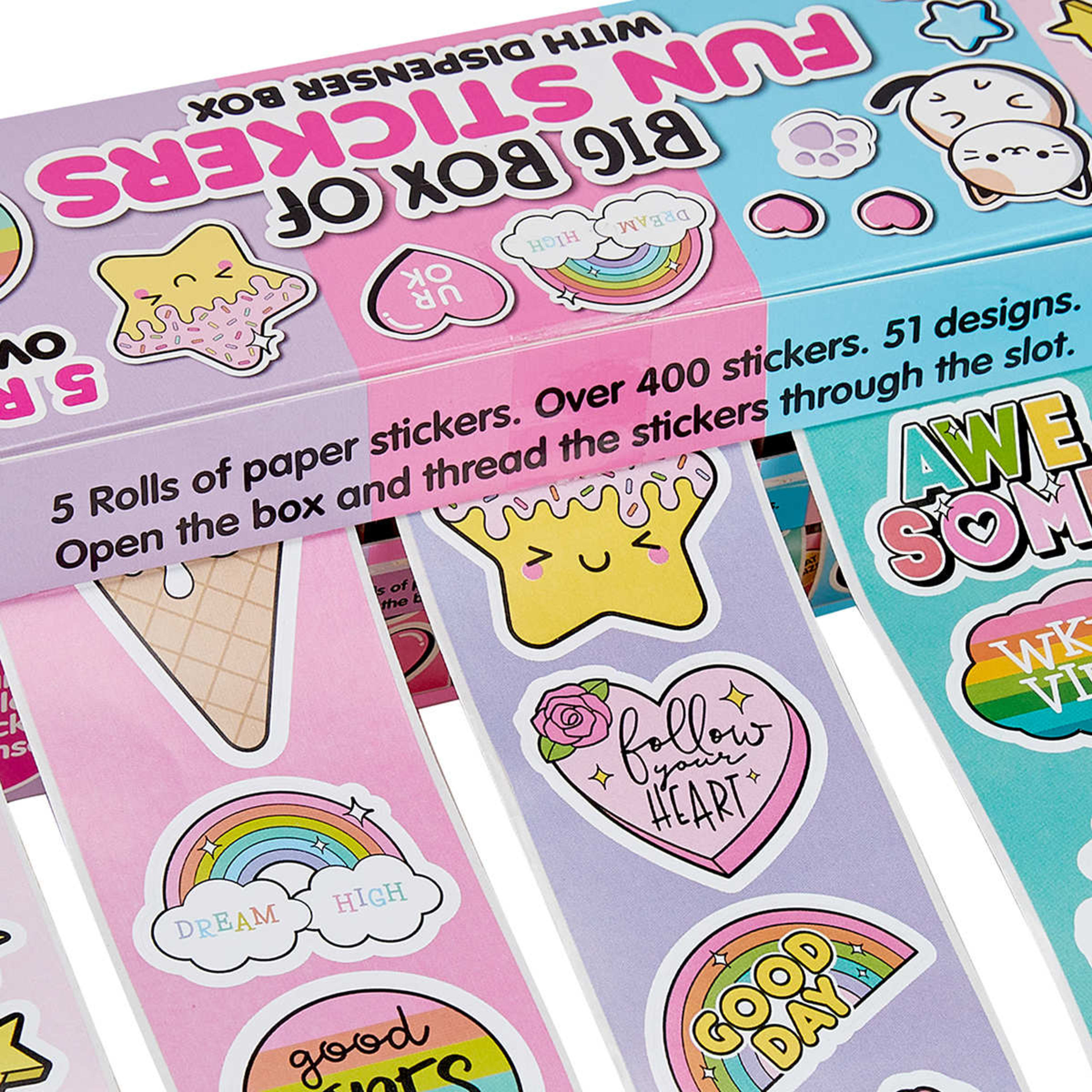 Big Box of Fun Stickers with Dispenser Box Kmart