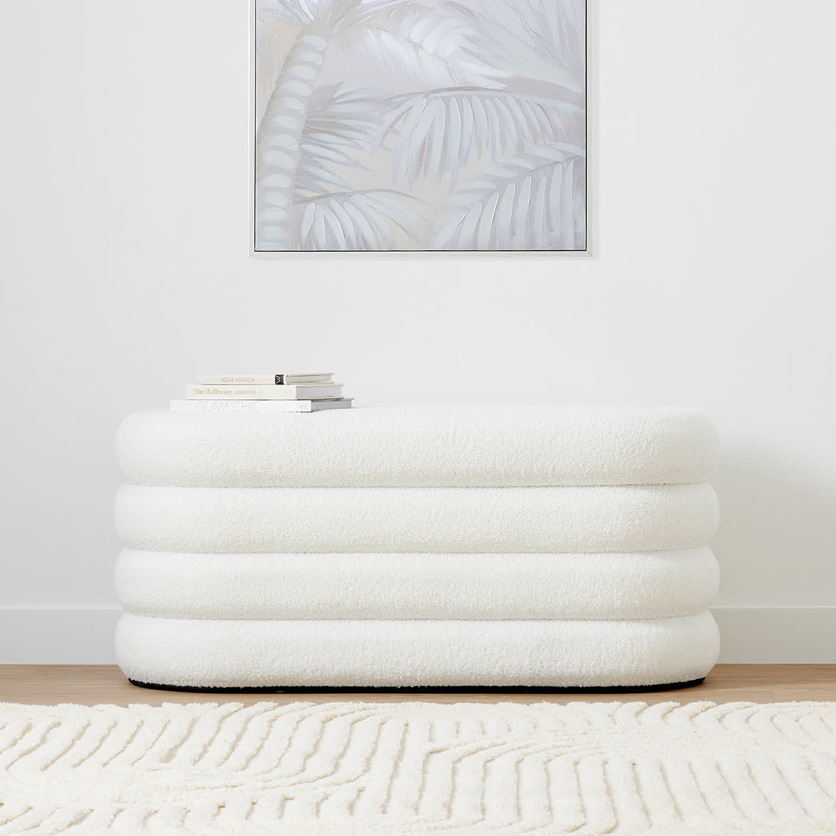 Boucle Storage Bench Kmart