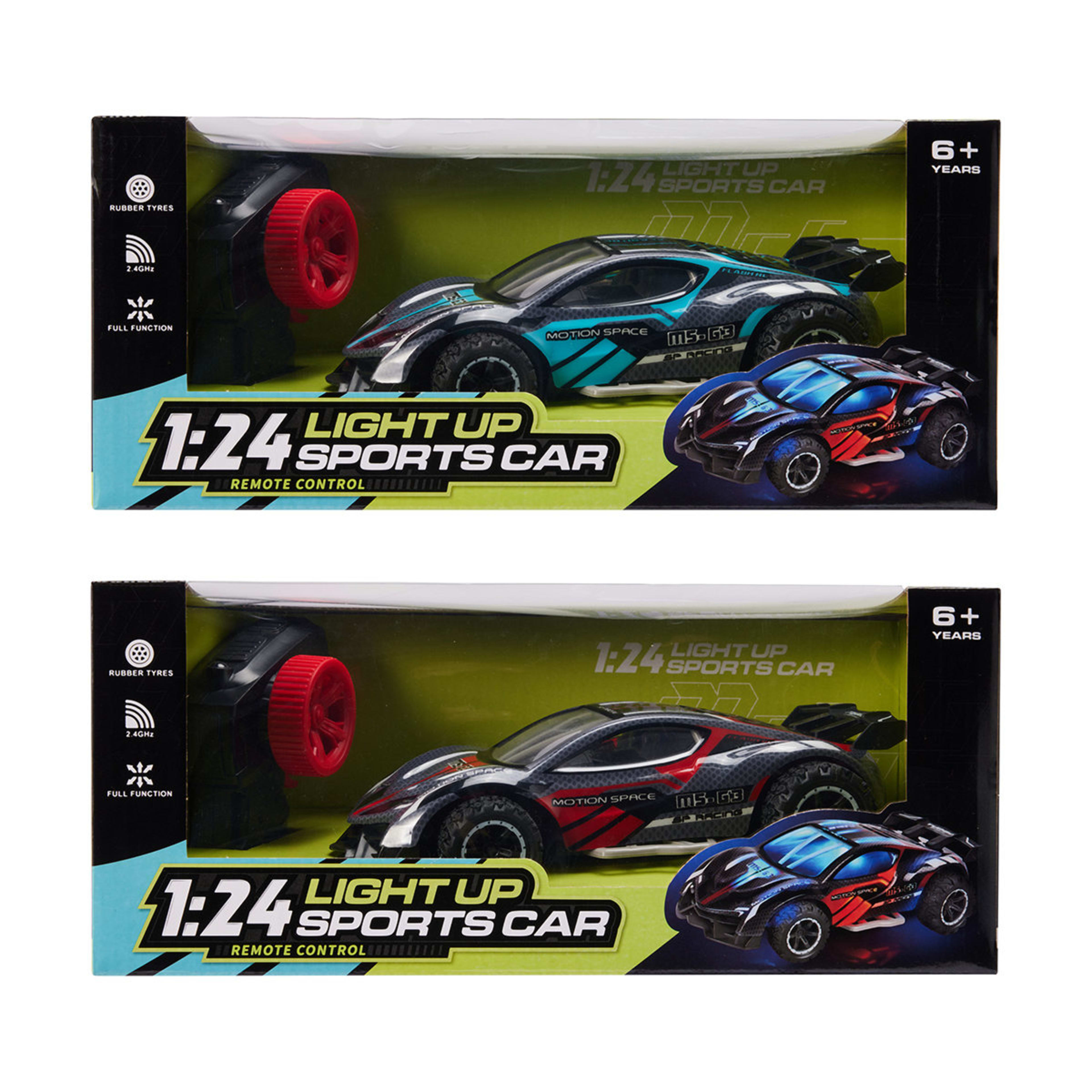 High Speed Remote Control 124 Scale Light Up Sports Car Assorted Kmart
