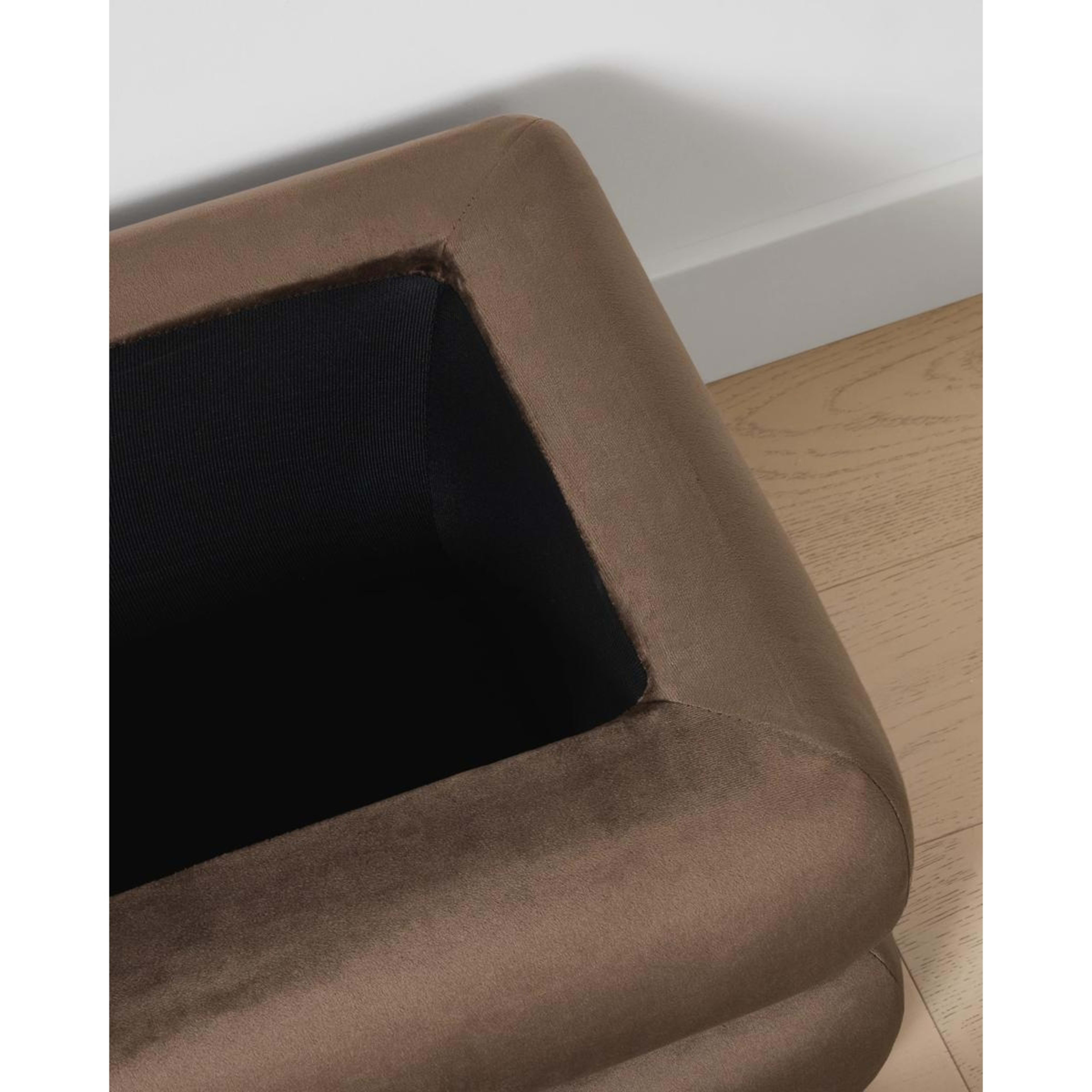 8 Aleks Velvet Storage Bench - Chocolate, 8 of 8