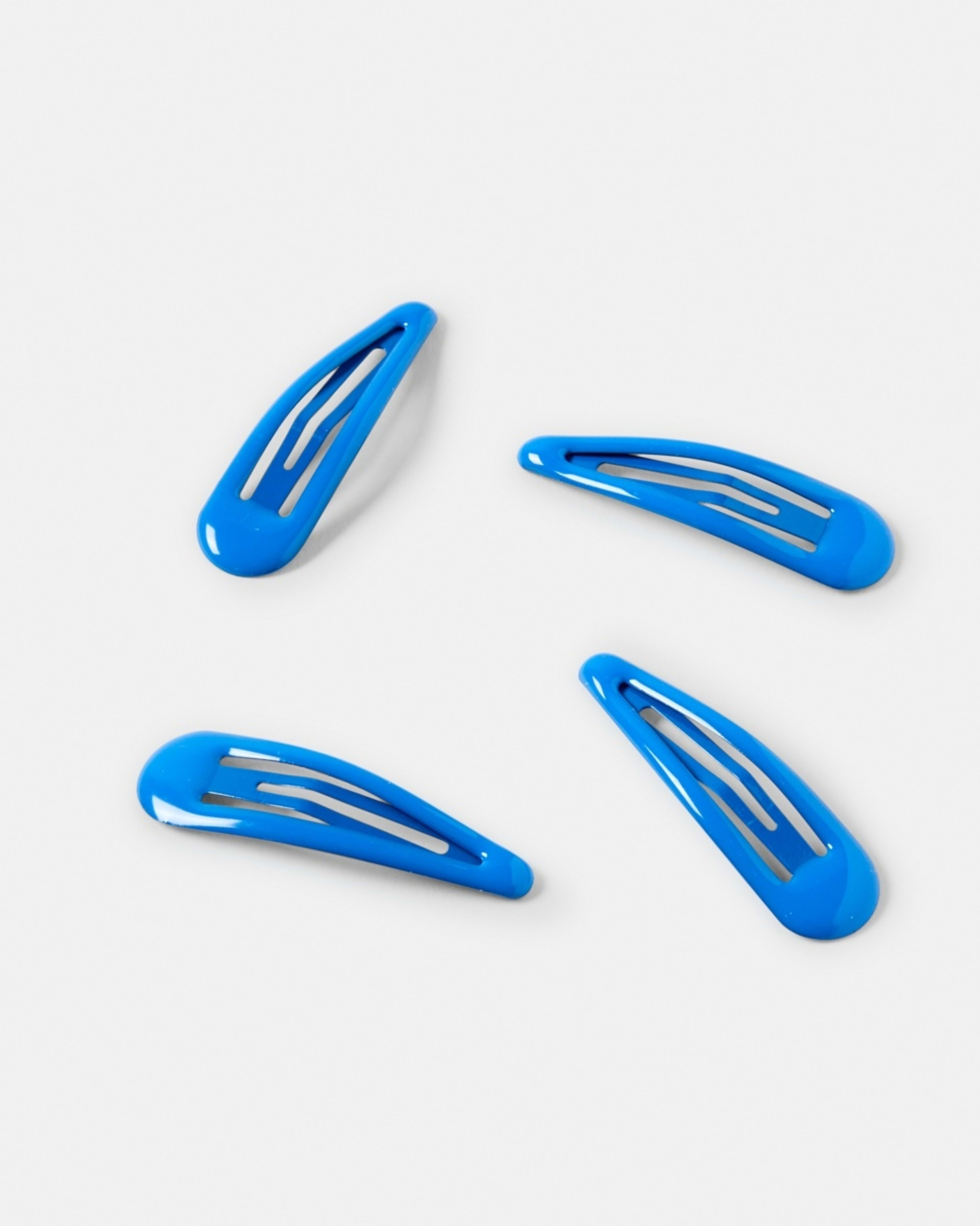 2 4 Pack School Basic Snap Hair Clips Royal Blue, 2 of 3
