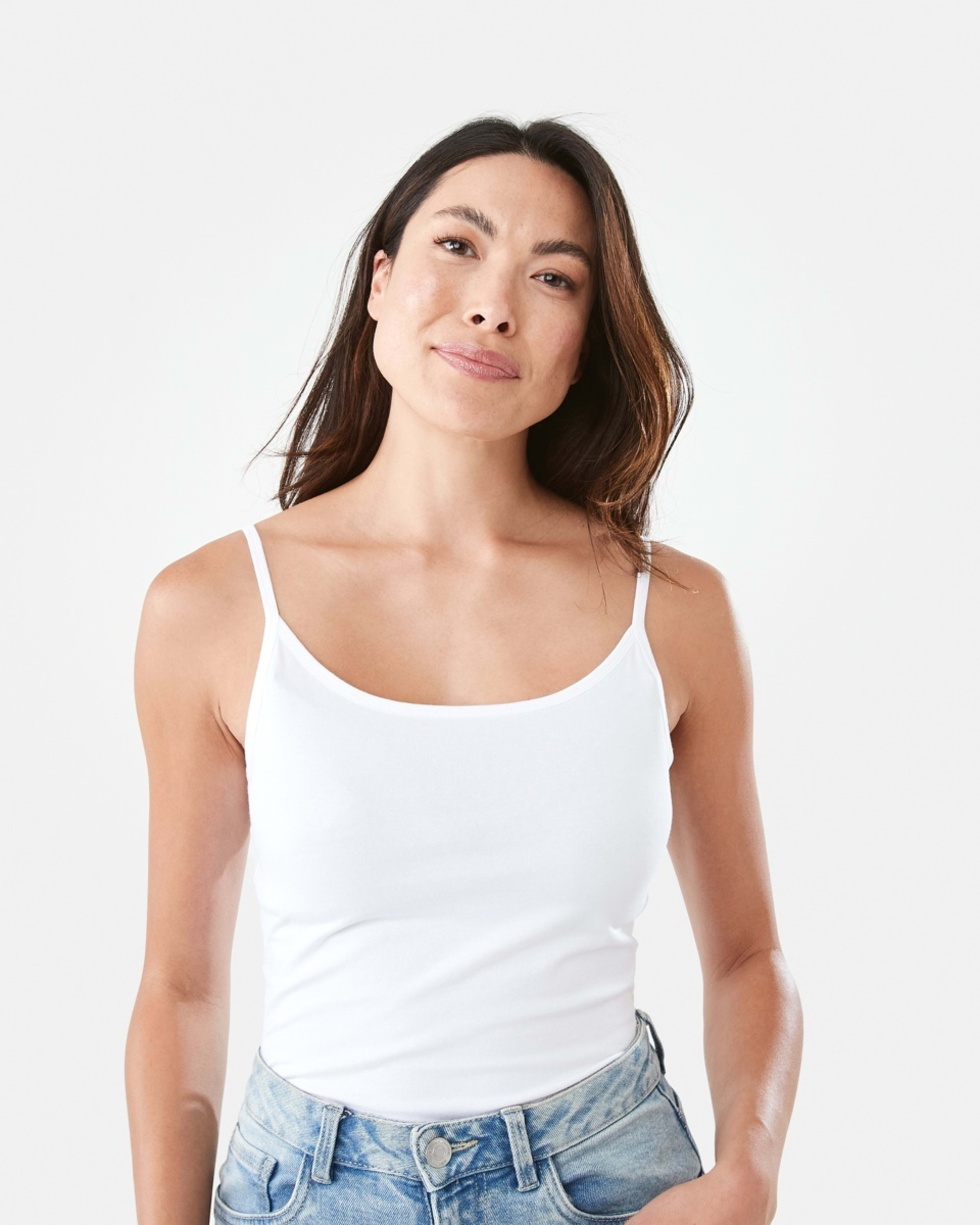4 Sleeveless Stretch Camisole WHITE, 4 of 6