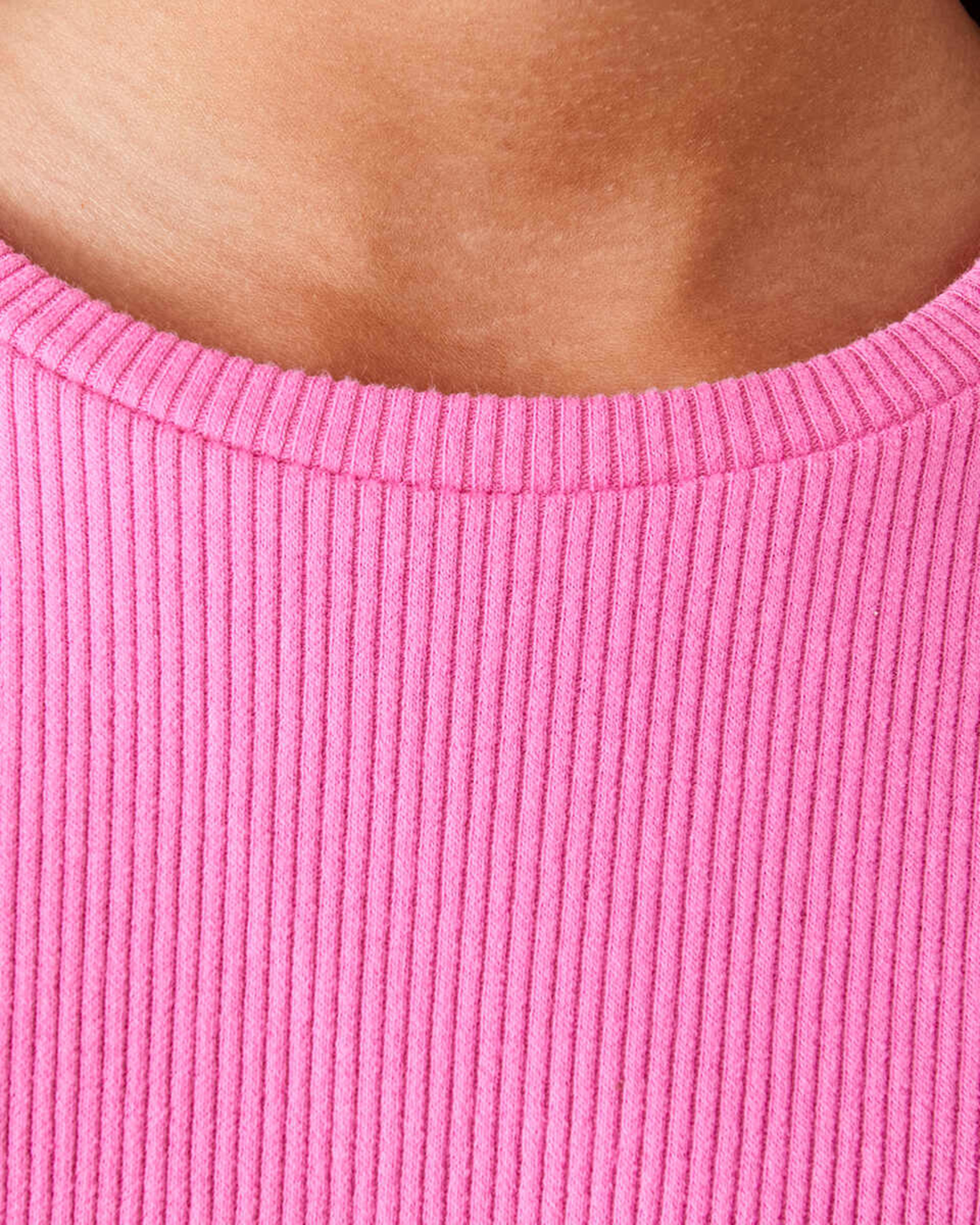 4 Short Sleeve Rib Top Azalea Pnk, 4 of 10