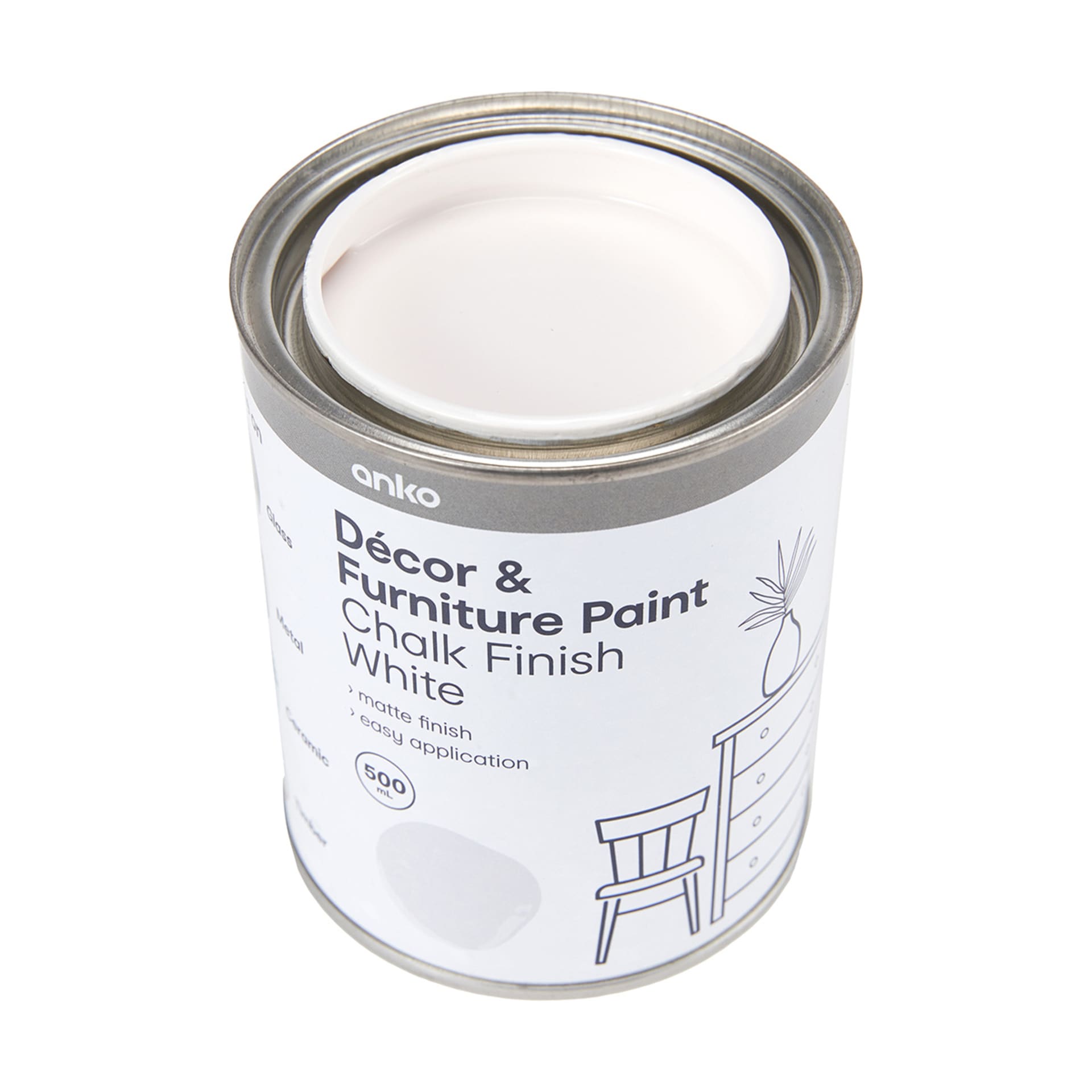 Decor & Furniture Paint Chalk Finish White Kmart
