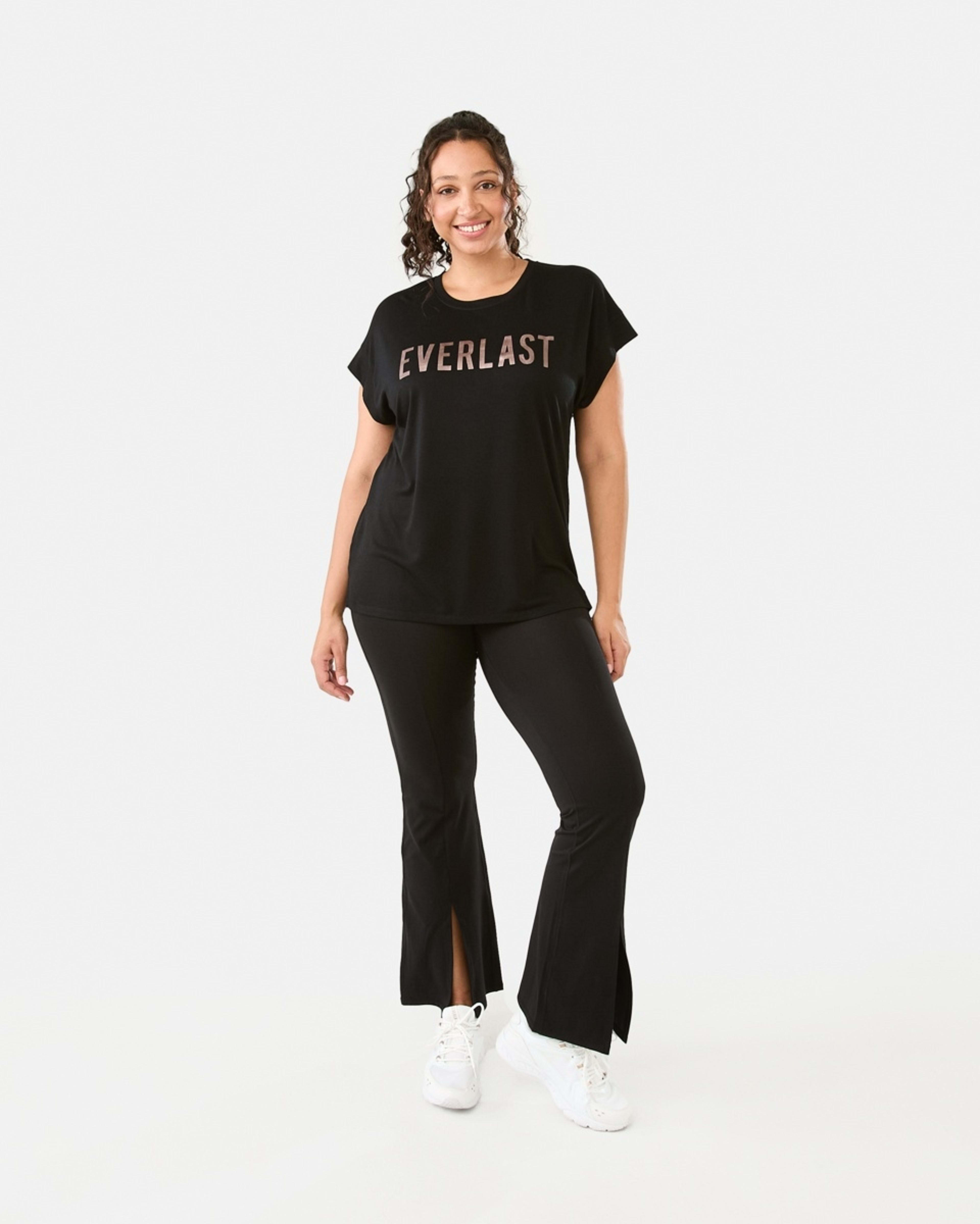 7 Everlast Womens Relaxed Long T-shirt EVERLAST BLACK, 7 of 7