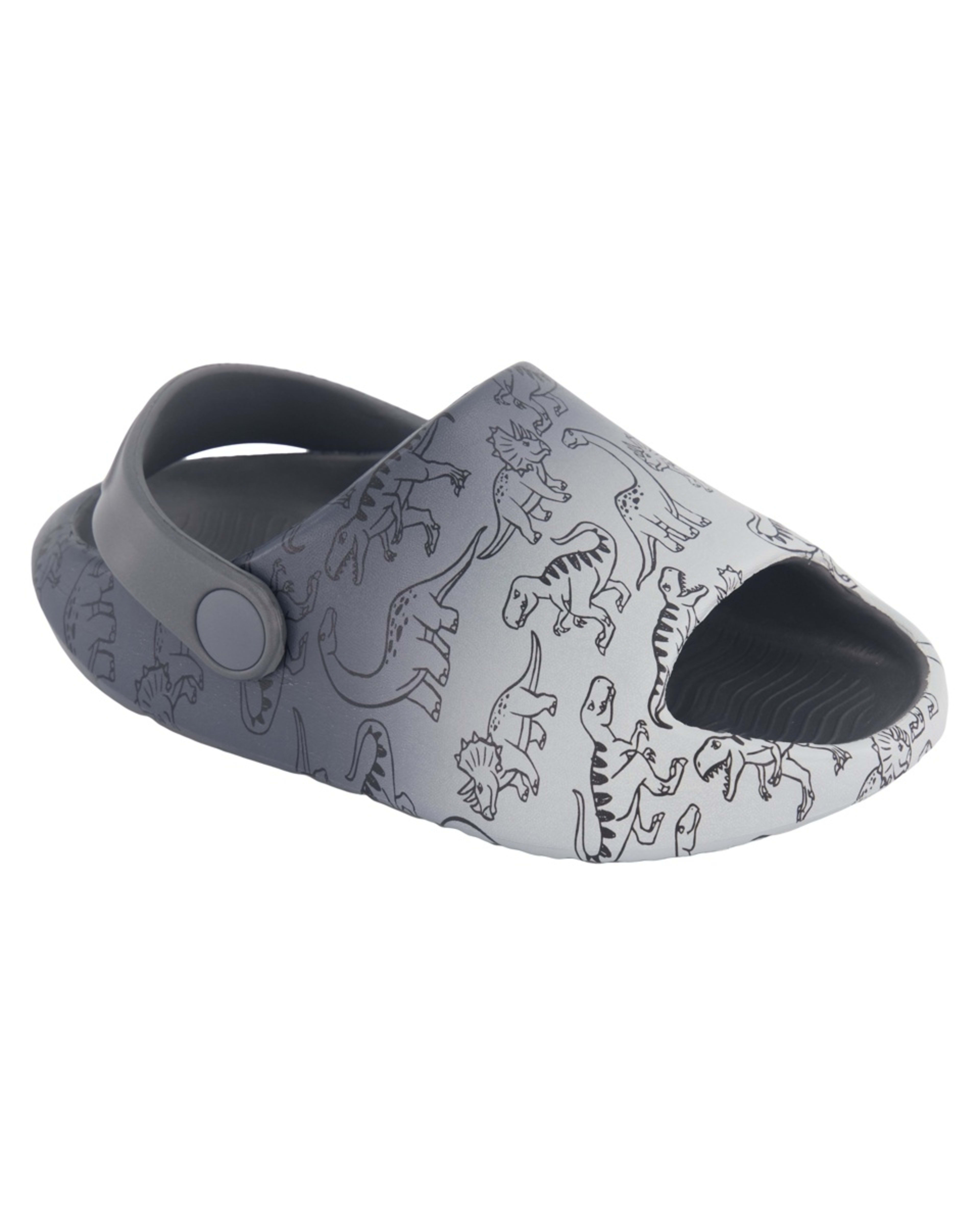 1 Junior Slides SKETCHY DINOS OMBRE GREY, 1 of 3