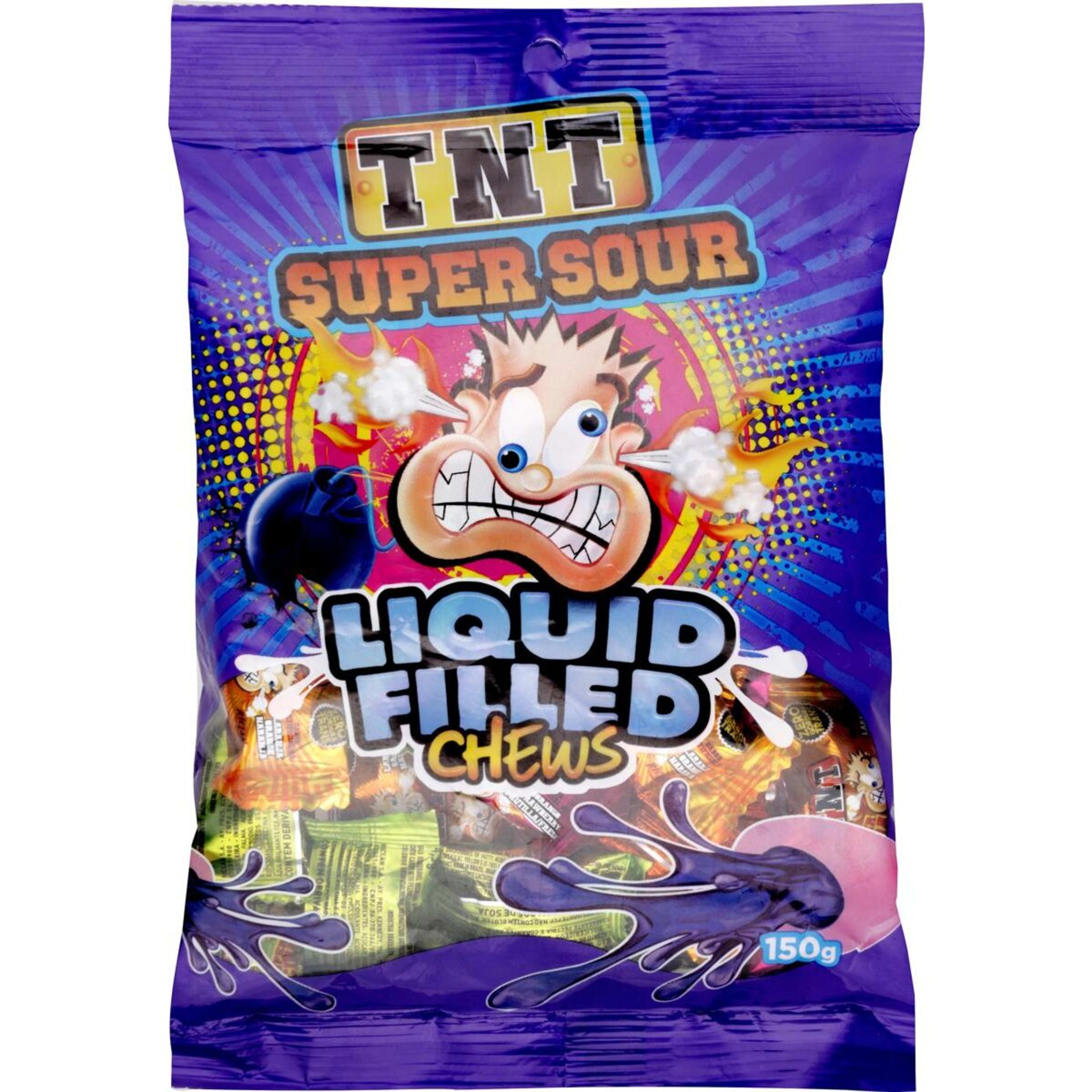 1 TNT Super Sour Liquid Filled Chews 150g