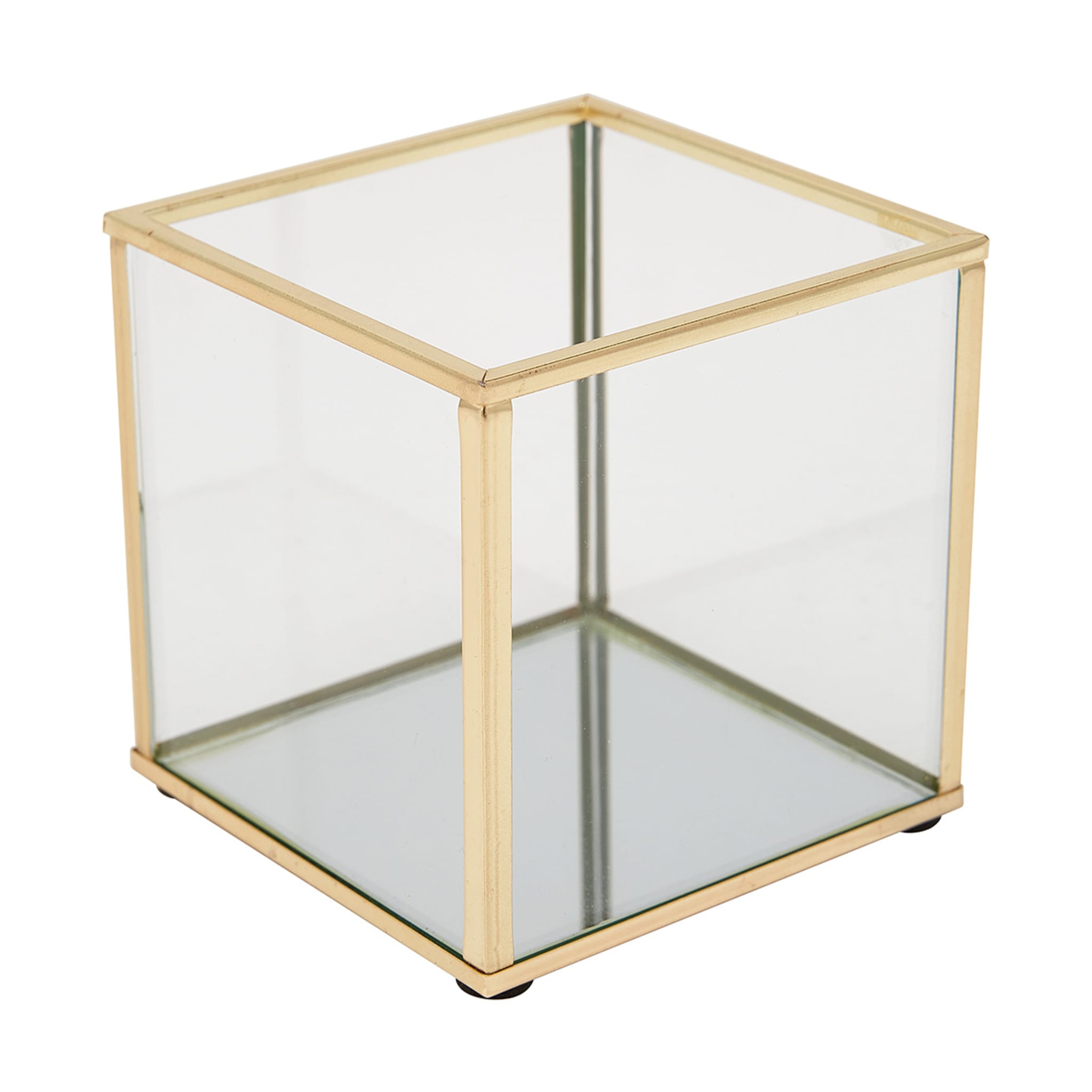 Glass Tealight Holder Brass Look Kmart