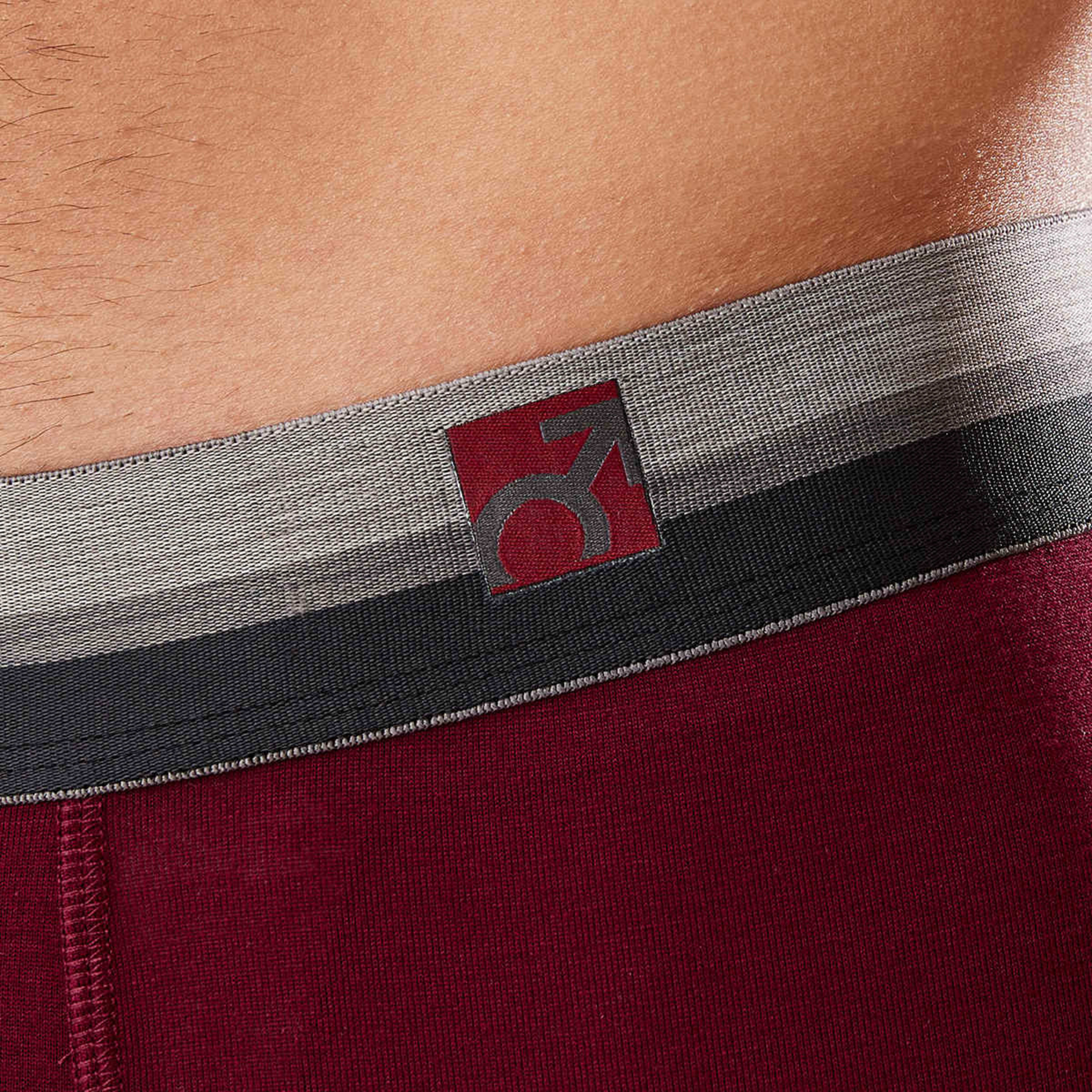 5 Anti-ride Mid Length Bamboo Blend Trunks Biking Red, 5 of 7