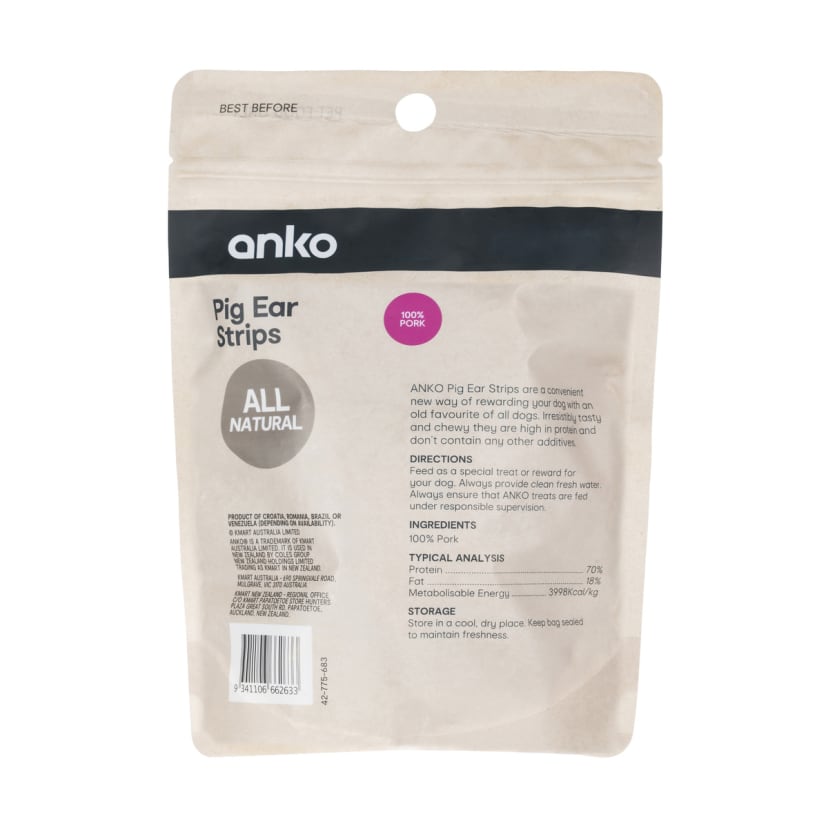 Pet Treat Pig Ear Strips Kmart