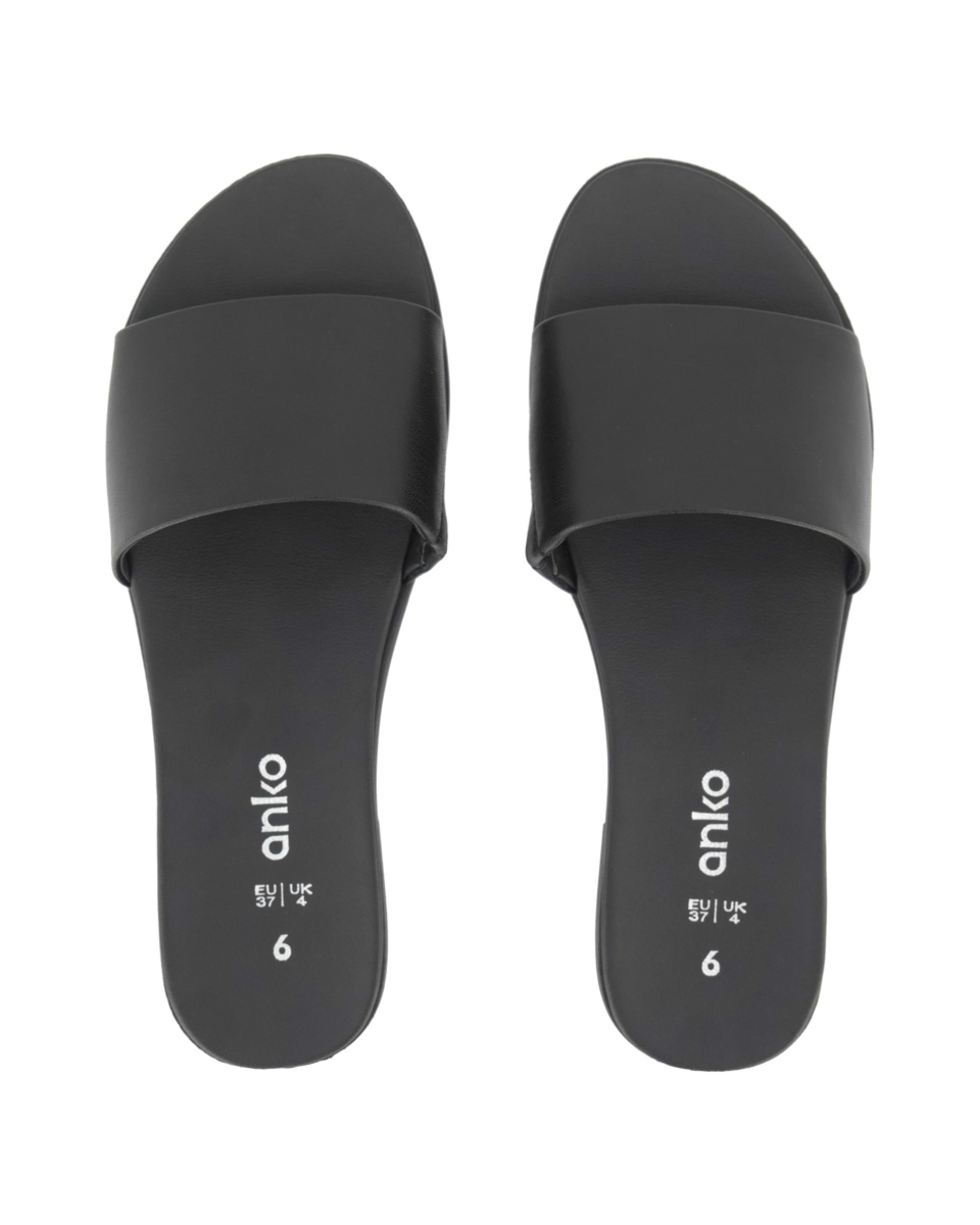 3 Comfort Footbed Slides Black, 3 of 4
