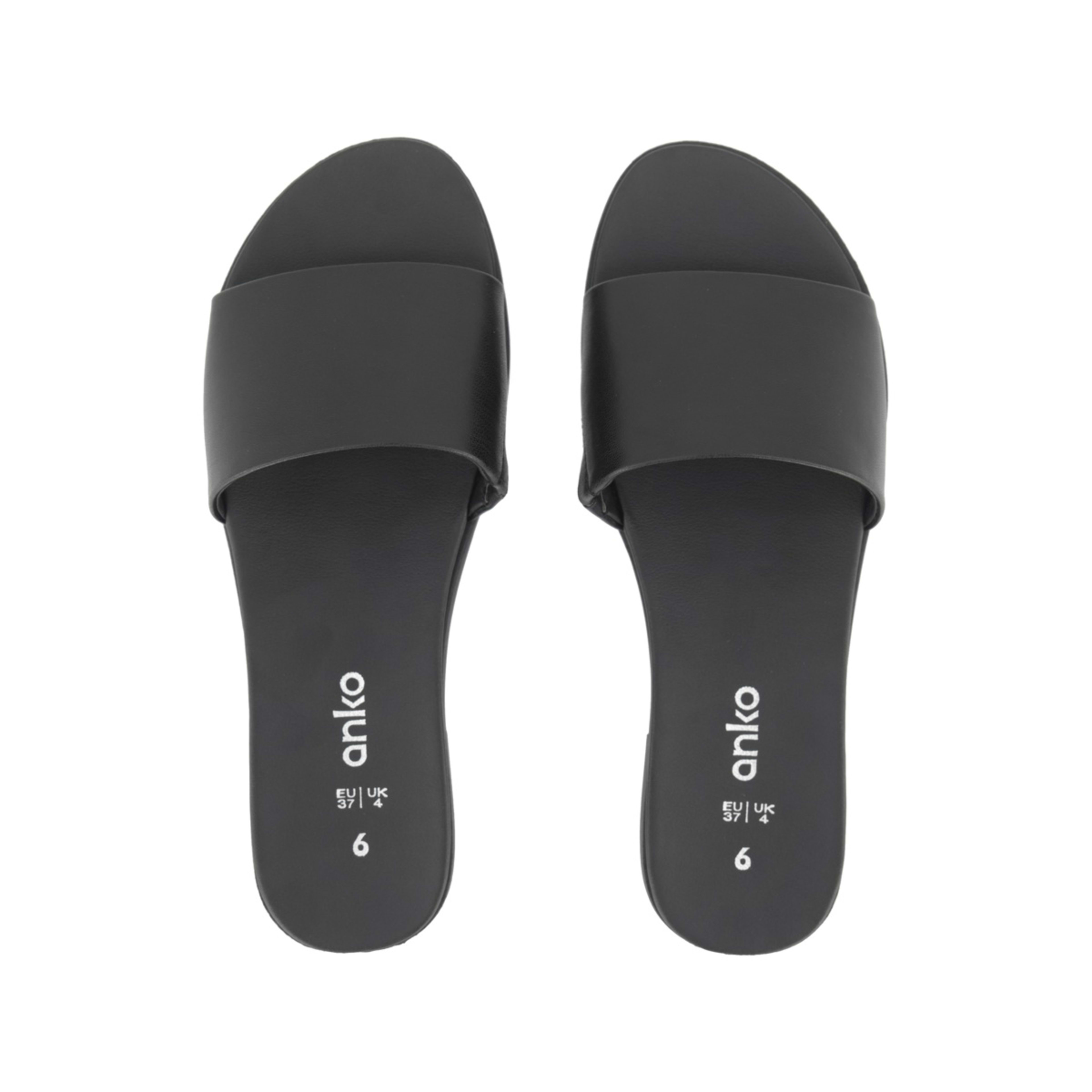 3 Comfort Footbed Slides Black, 3 of 4