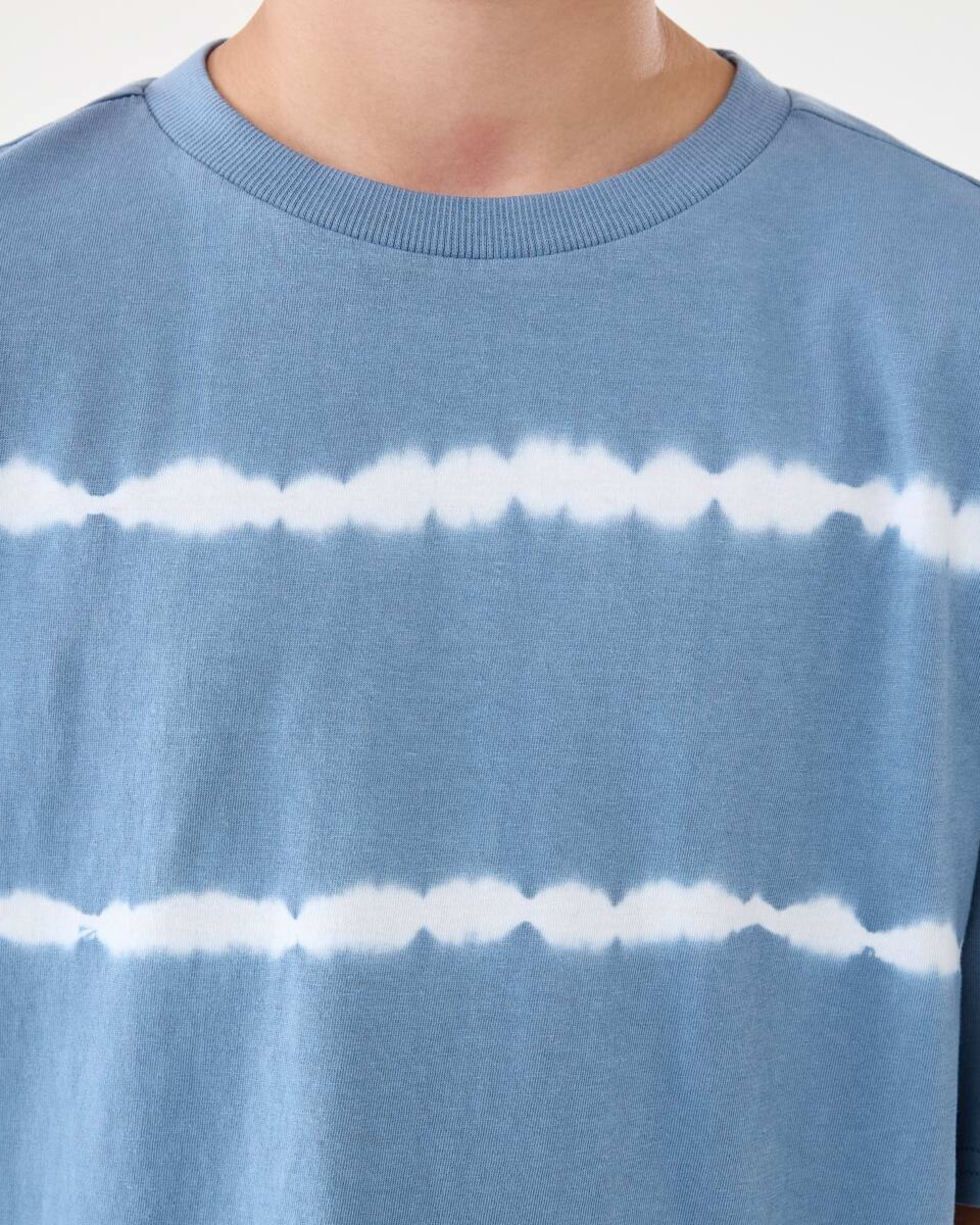 4 Short Sleeve Oversized Graphic T-shirt Steel Blue, 4 of 8