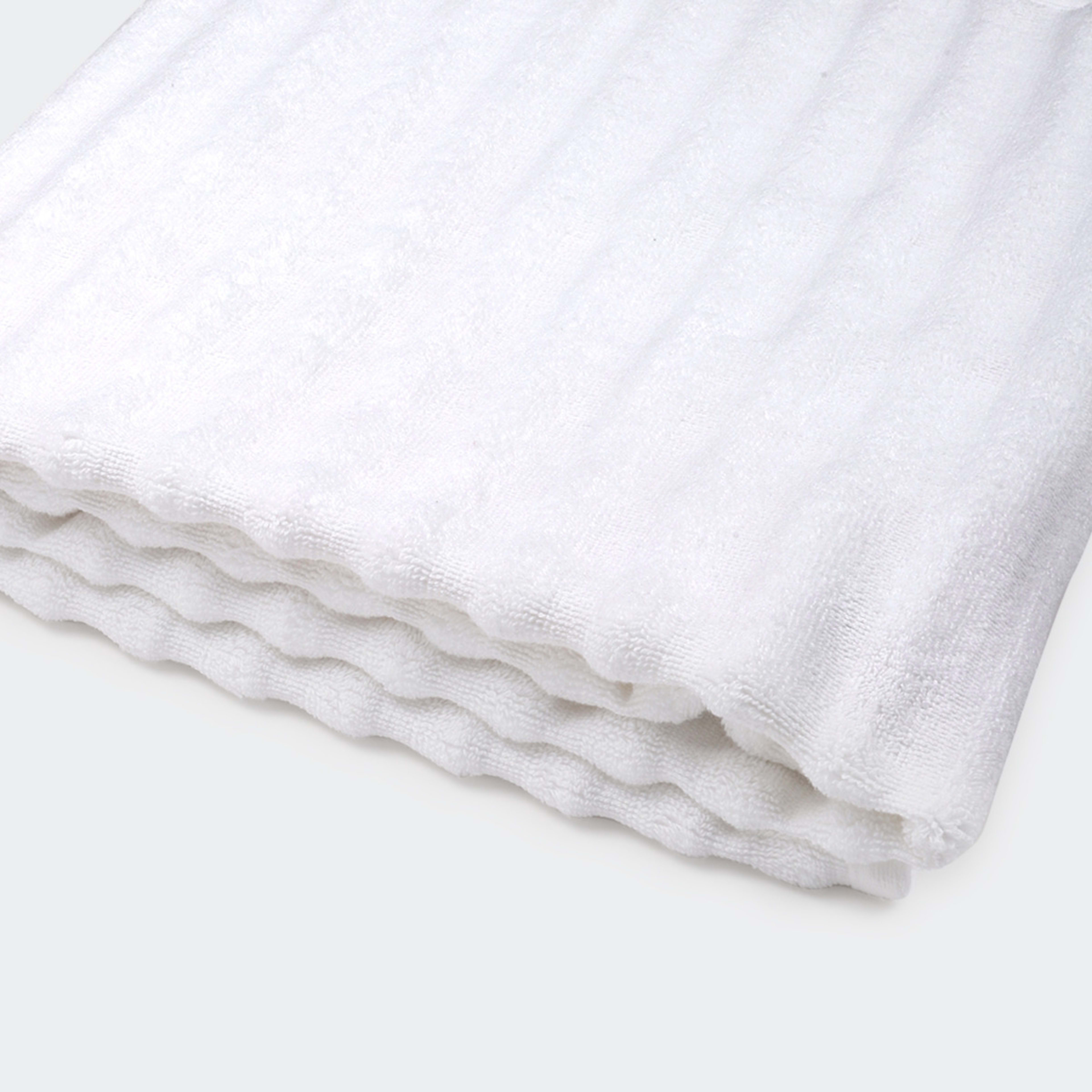 Thick Ribbed Australian Cotton Bath Sheet White Kmart