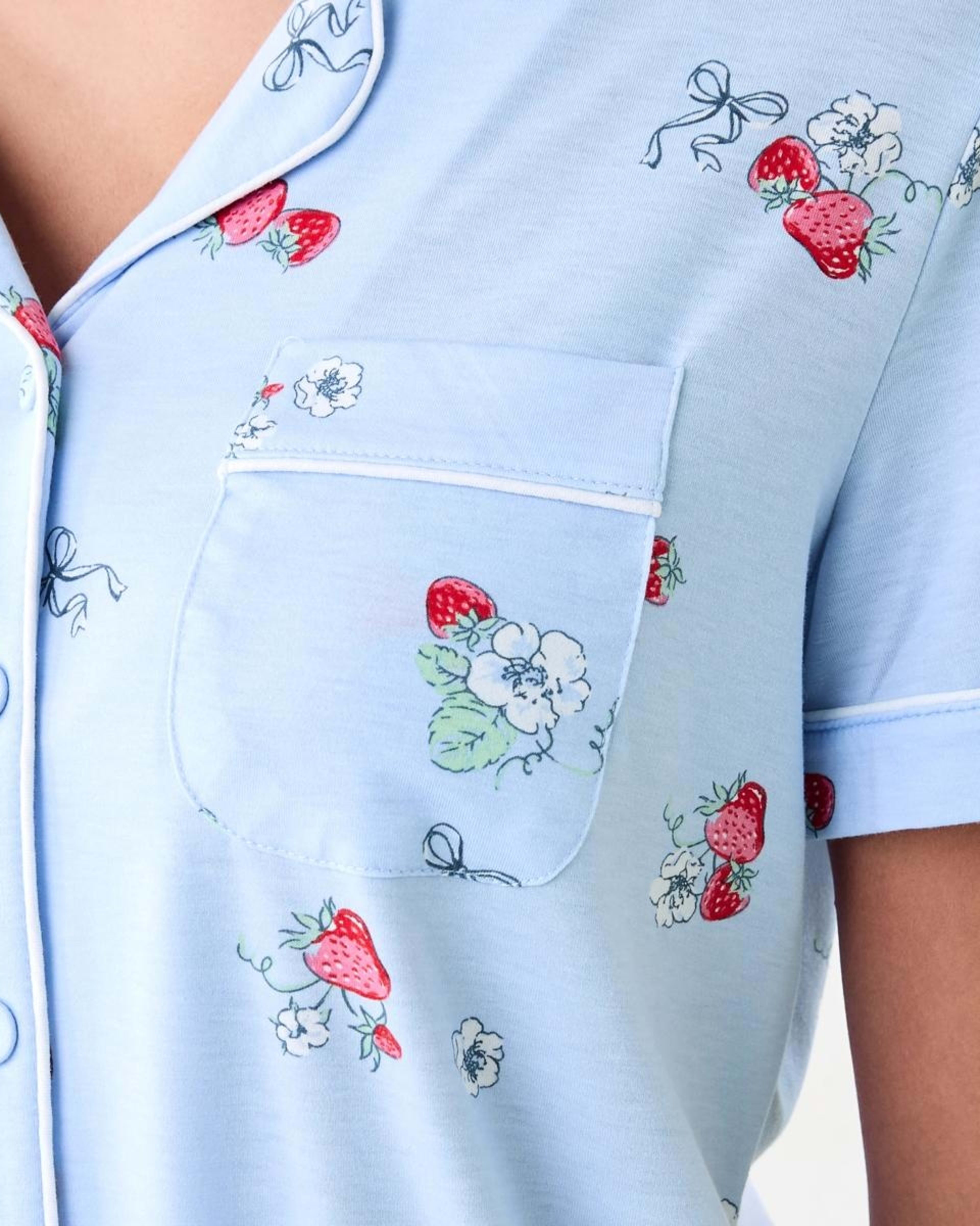 6 Short Sleeve Top and Shorts Comfort Pyjama Set HALO BERRY HALOGEN BLUE, 6 of 8